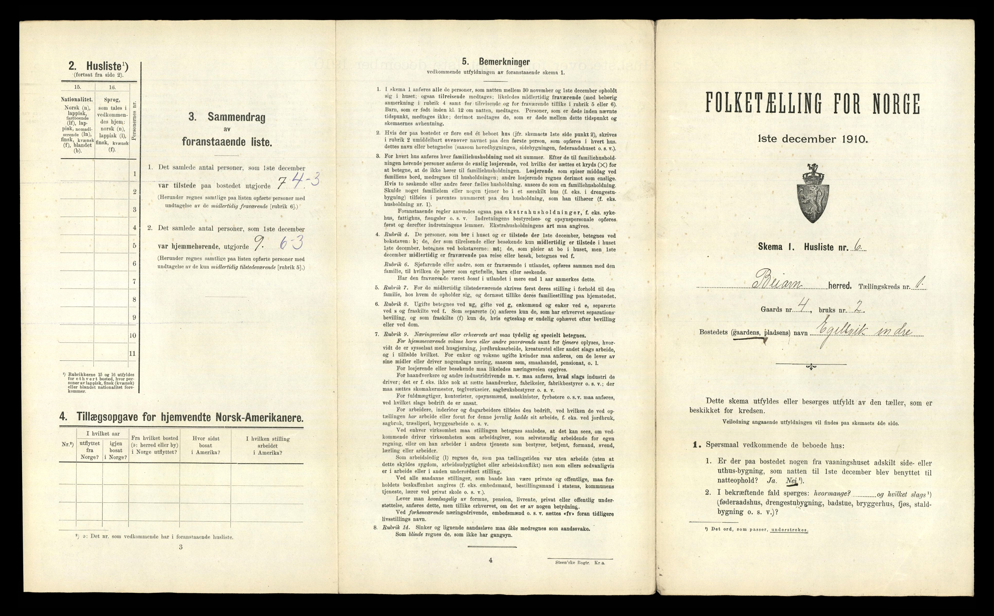 RA, Folketelling 1910 for 1839 Beiarn herred, 1910, s. 39
