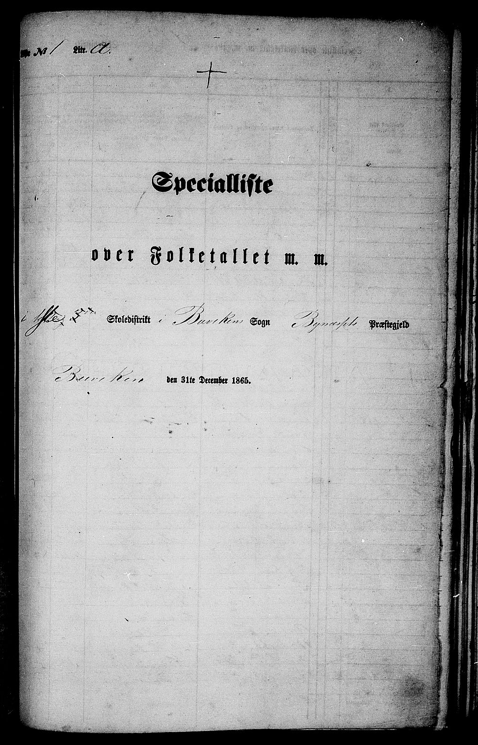 RA, Folketelling 1865 for 1655P Byneset prestegjeld, 1865, s. 20