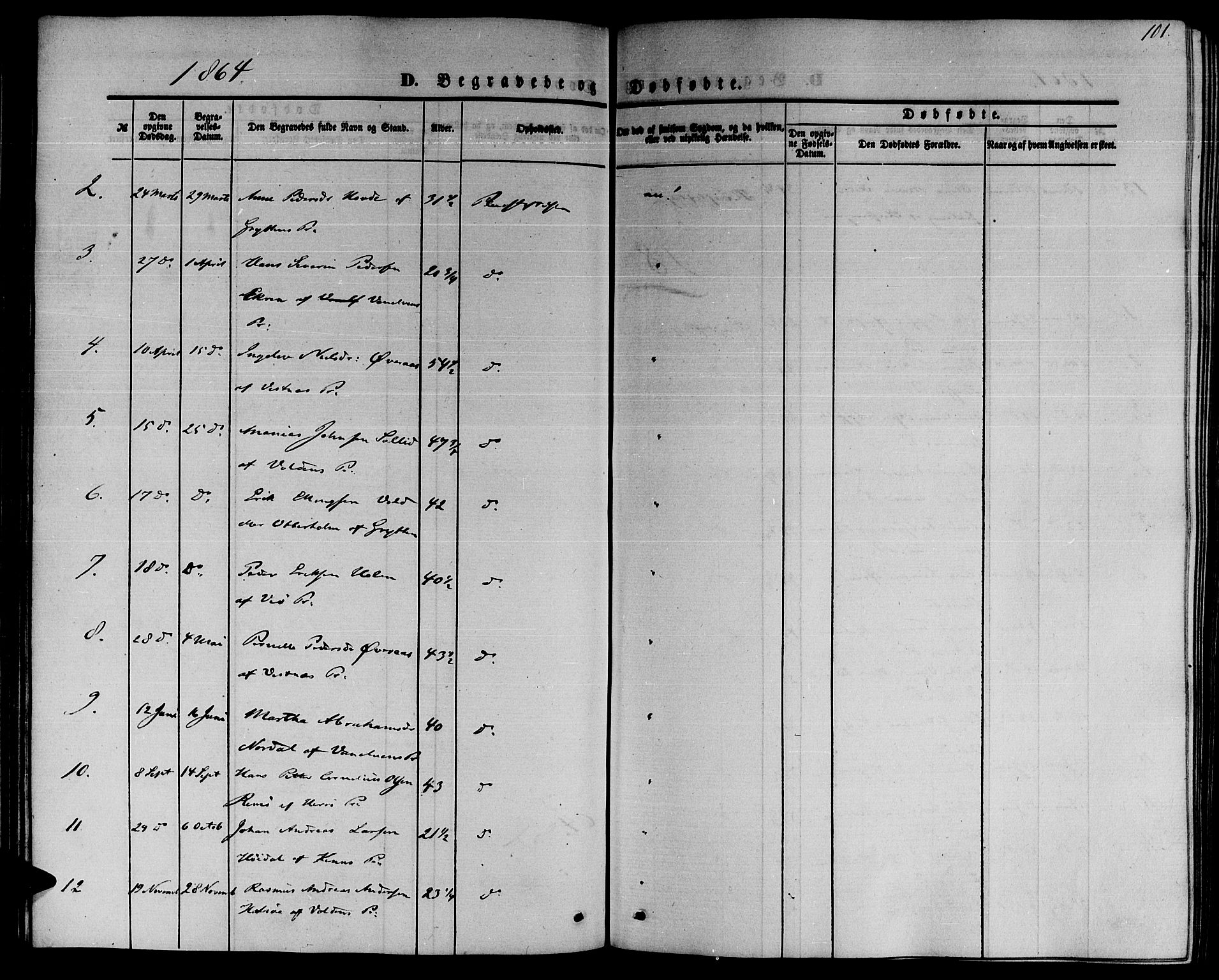 Ministerialprotokoller, klokkerbøker og fødselsregistre - Møre og Romsdal, SAT/A-1454/559/L0713: Ministerialbok nr. 559A01, 1861-1886, s. 101