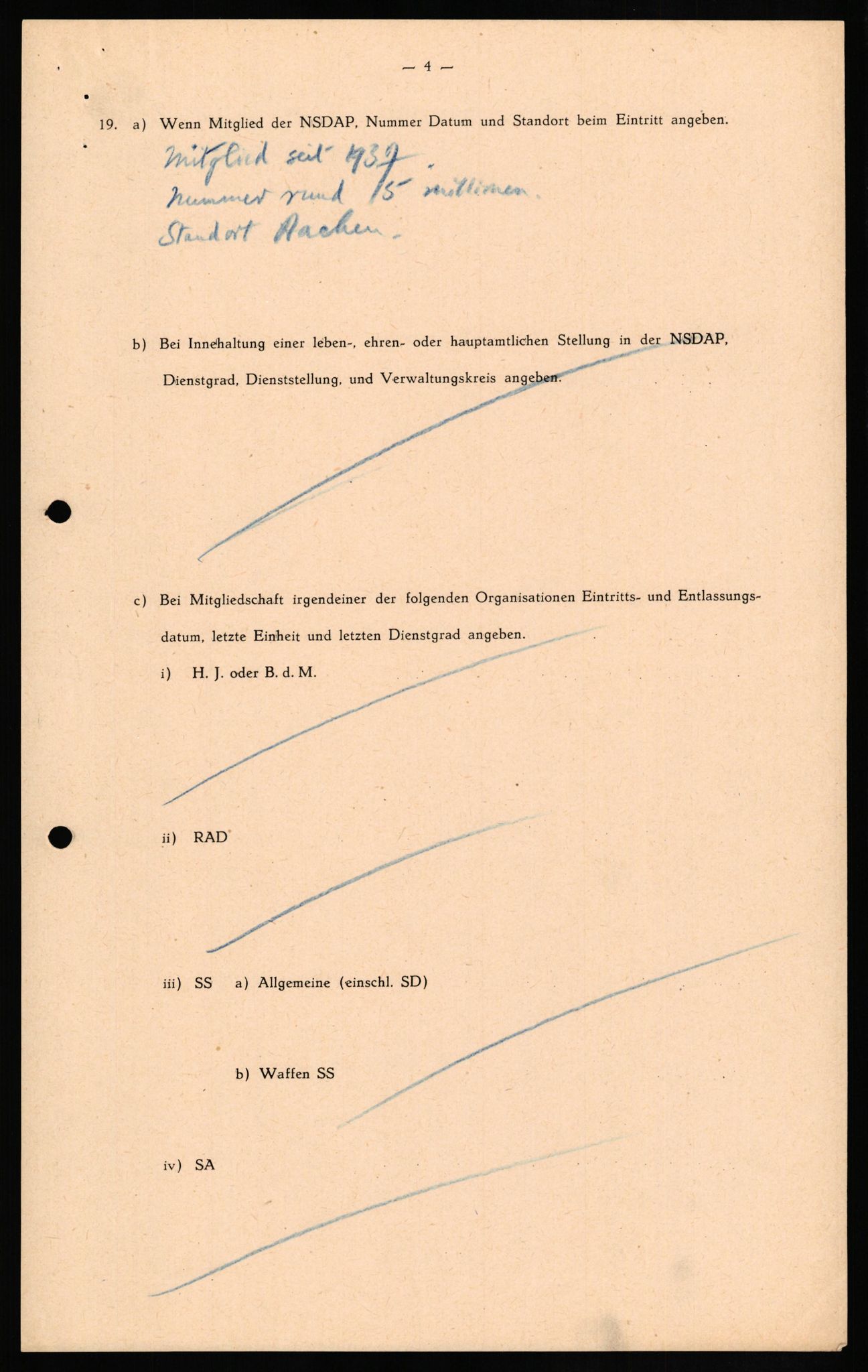 Forsvaret, Forsvarets overkommando II, RA/RAFA-3915/D/Db/L0023: CI Questionaires. Tyske okkupasjonsstyrker i Norge. Tyskere., 1945-1946, s. 425