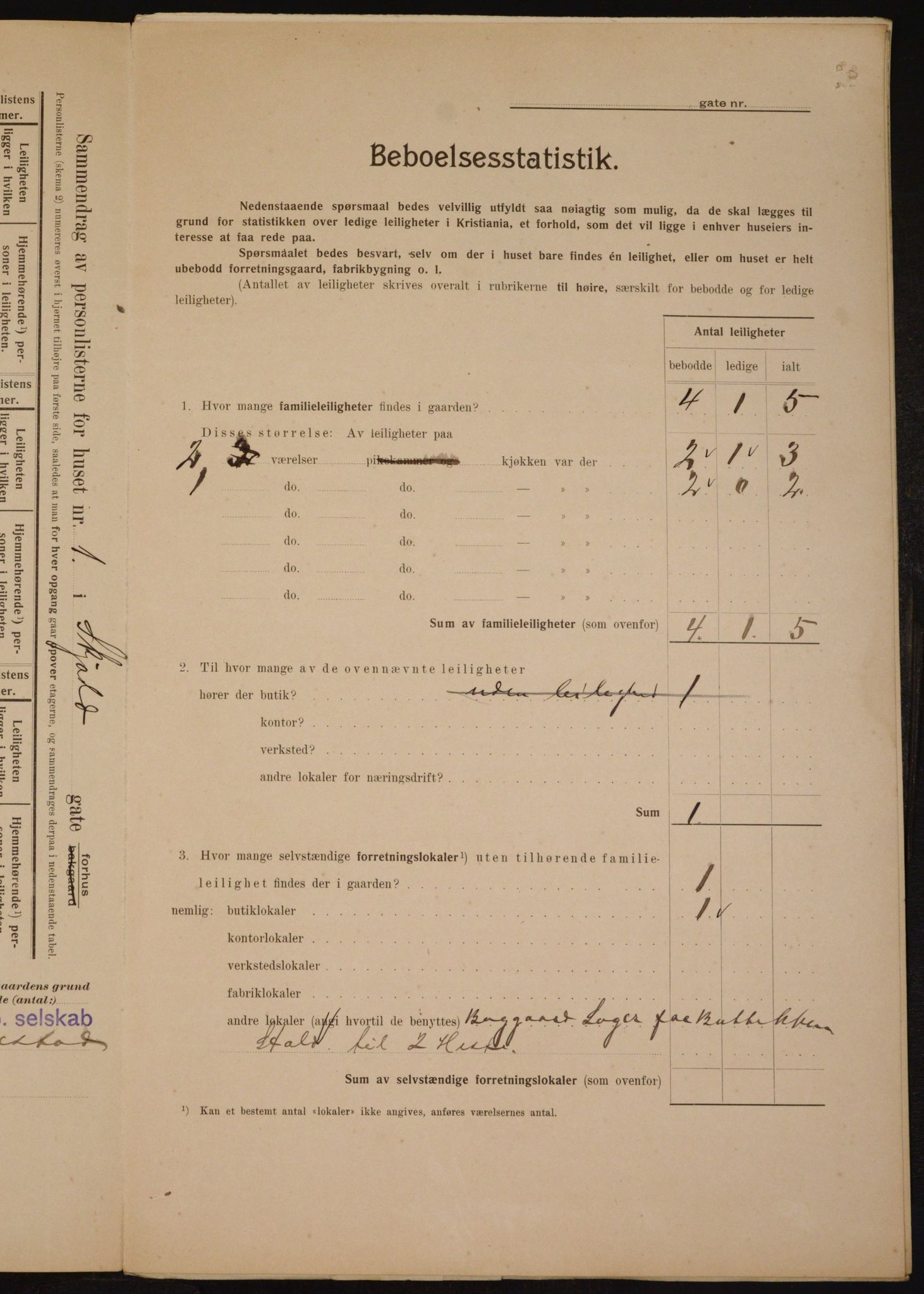 OBA, Kommunal folketelling 1.2.1910 for Kristiania, 1910, s. 91714