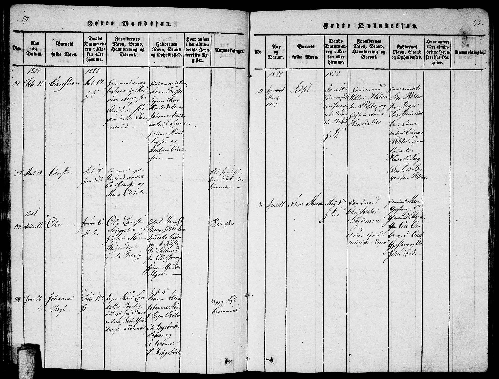 Enebakk prestekontor Kirkebøker, AV/SAO-A-10171c/F/Fa/L0005: Ministerialbok nr. I 5, 1790-1825, s. 173-174