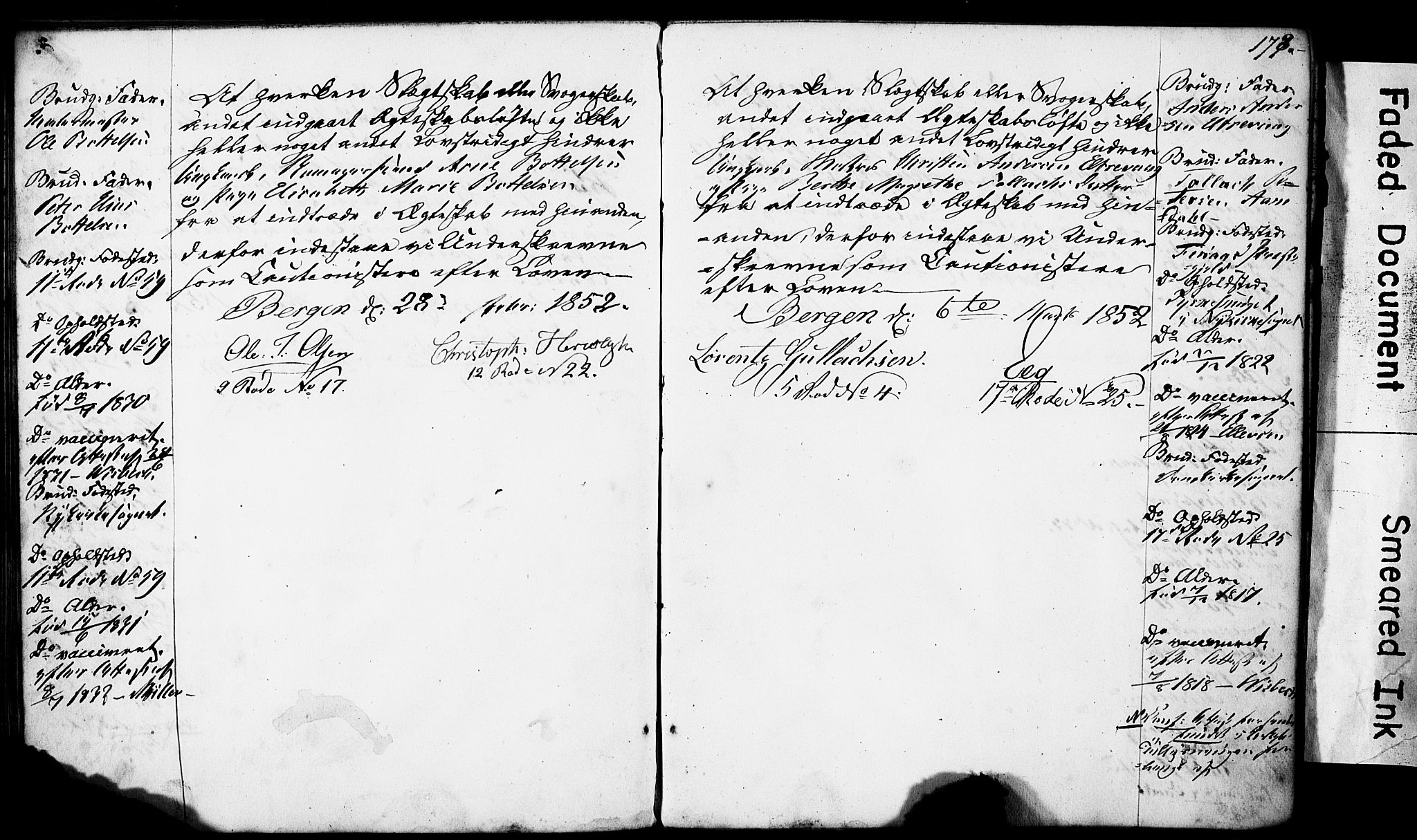 Domkirken sokneprestembete, SAB/A-74801: Forlovererklæringer nr. II.5.4, 1845-1852, s. 178