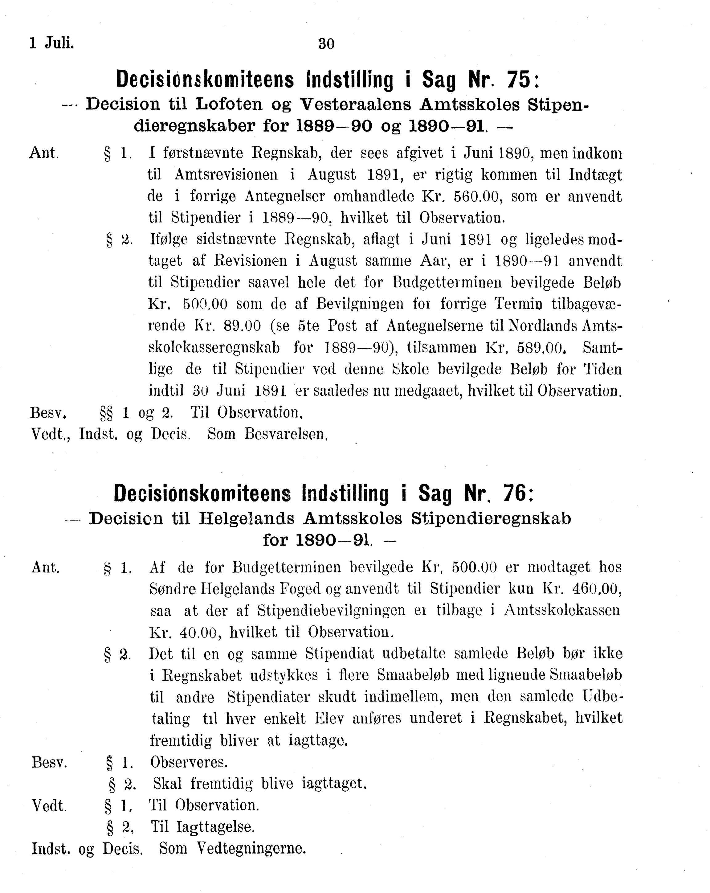 Nordland Fylkeskommune. Fylkestinget, AIN/NFK-17/176/A/Ac/L0016: Fylkestingsforhandlinger 1891-1893, 1891-1893