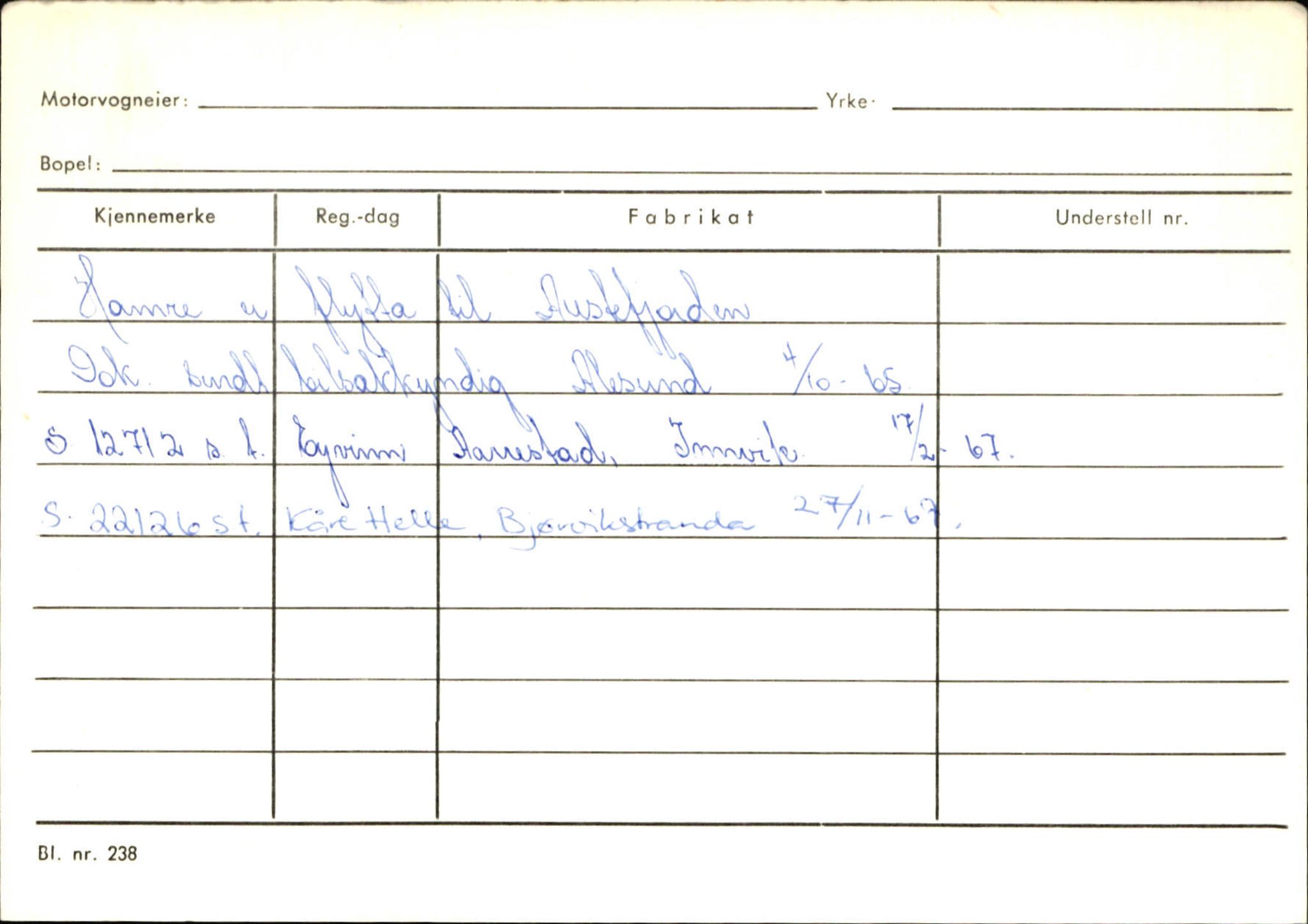 Statens vegvesen, Sogn og Fjordane vegkontor, AV/SAB-A-5301/4/F/L0130: Eigarregister Eid T-Å. Høyanger A-O, 1945-1975, s. 1235