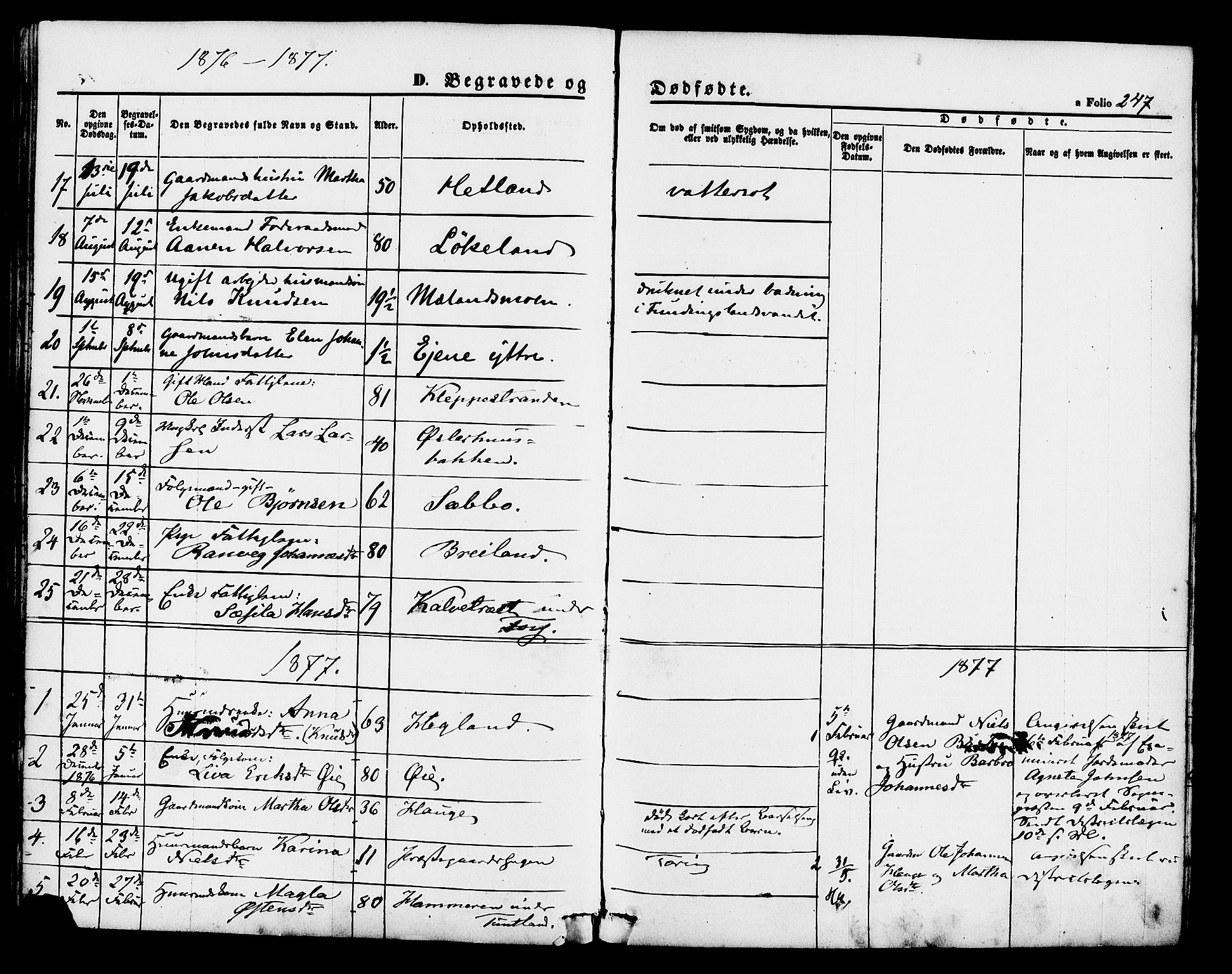 Hjelmeland sokneprestkontor, AV/SAST-A-101843/01/IV/L0011: Ministerialbok nr. A 11, 1861-1878, s. 247