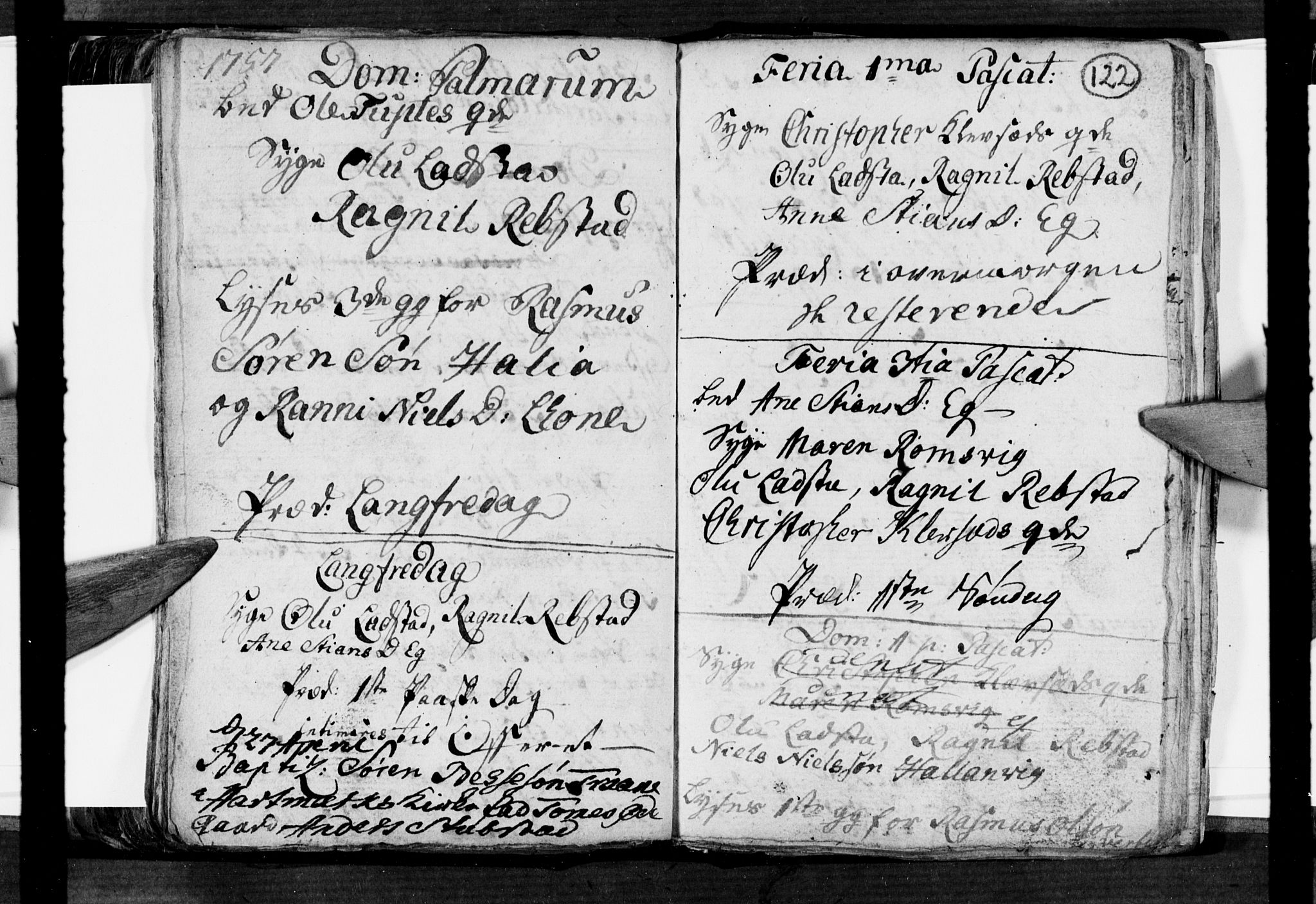 Søgne sokneprestkontor, SAK/1111-0037/F/Fa/Fab/L0003: Ministerialbok nr. A 3, 1751-1759, s. 122