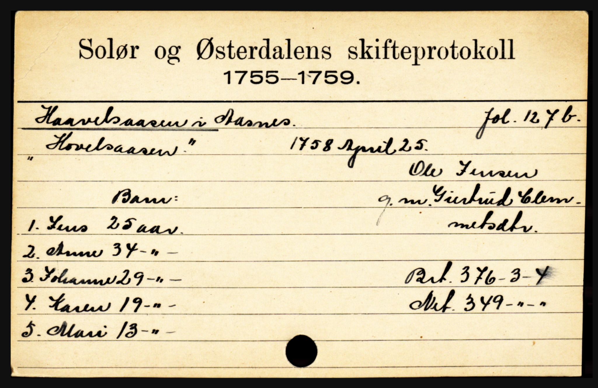 Solør og Østerdalen sorenskriveri, SAH/TING-024/J, 1716-1774, s. 2535