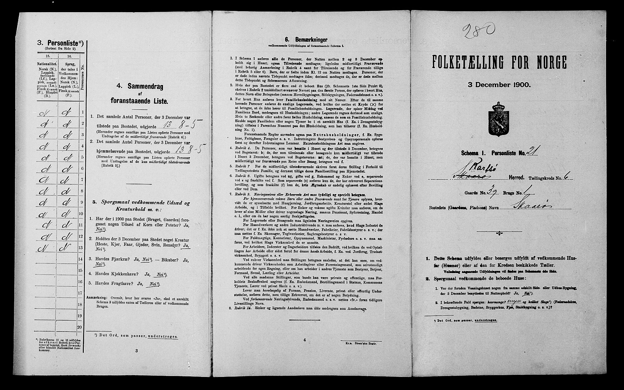 SATØ, Folketelling 1900 for 1936 Karlsøy herred, 1900, s. 457