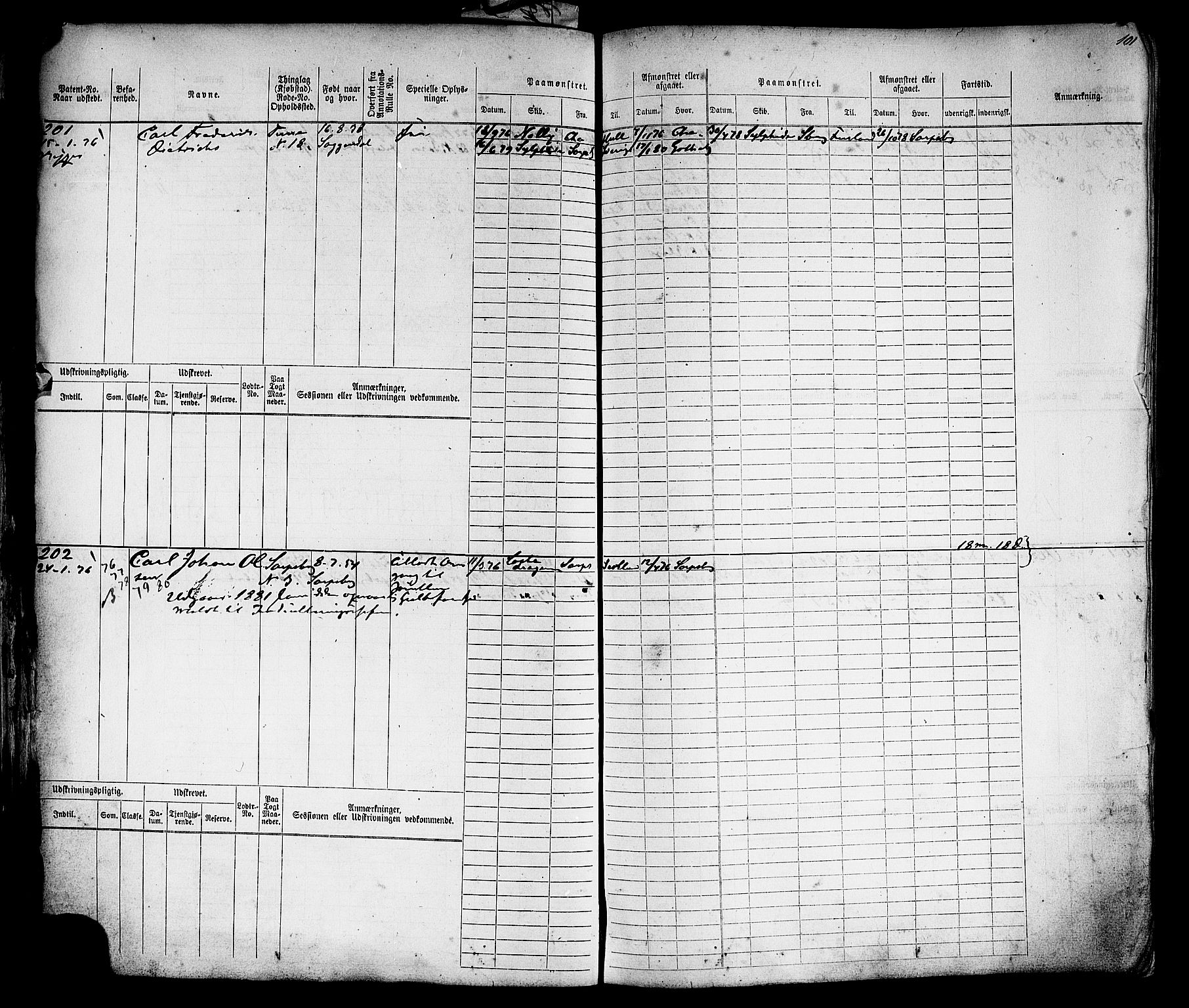 Sarpsborg mønstringskontor, SAO/A-10569c/F/Fc/Fcb/L0004: Hovedrulle, 1868-1881, s. 104