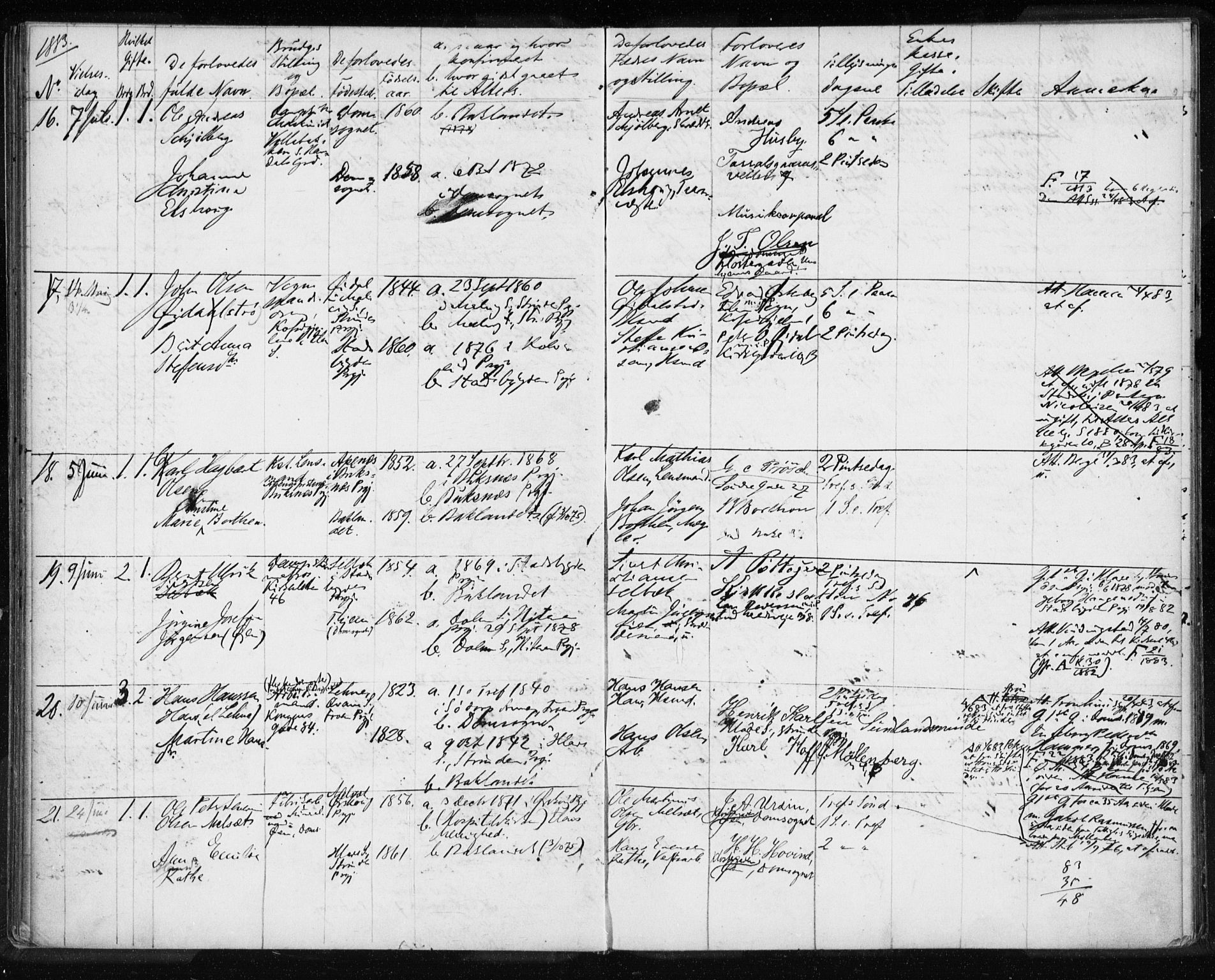 Ministerialprotokoller, klokkerbøker og fødselsregistre - Sør-Trøndelag, AV/SAT-A-1456/604/L0188: Ministerialbok nr. 604A11, 1878-1892