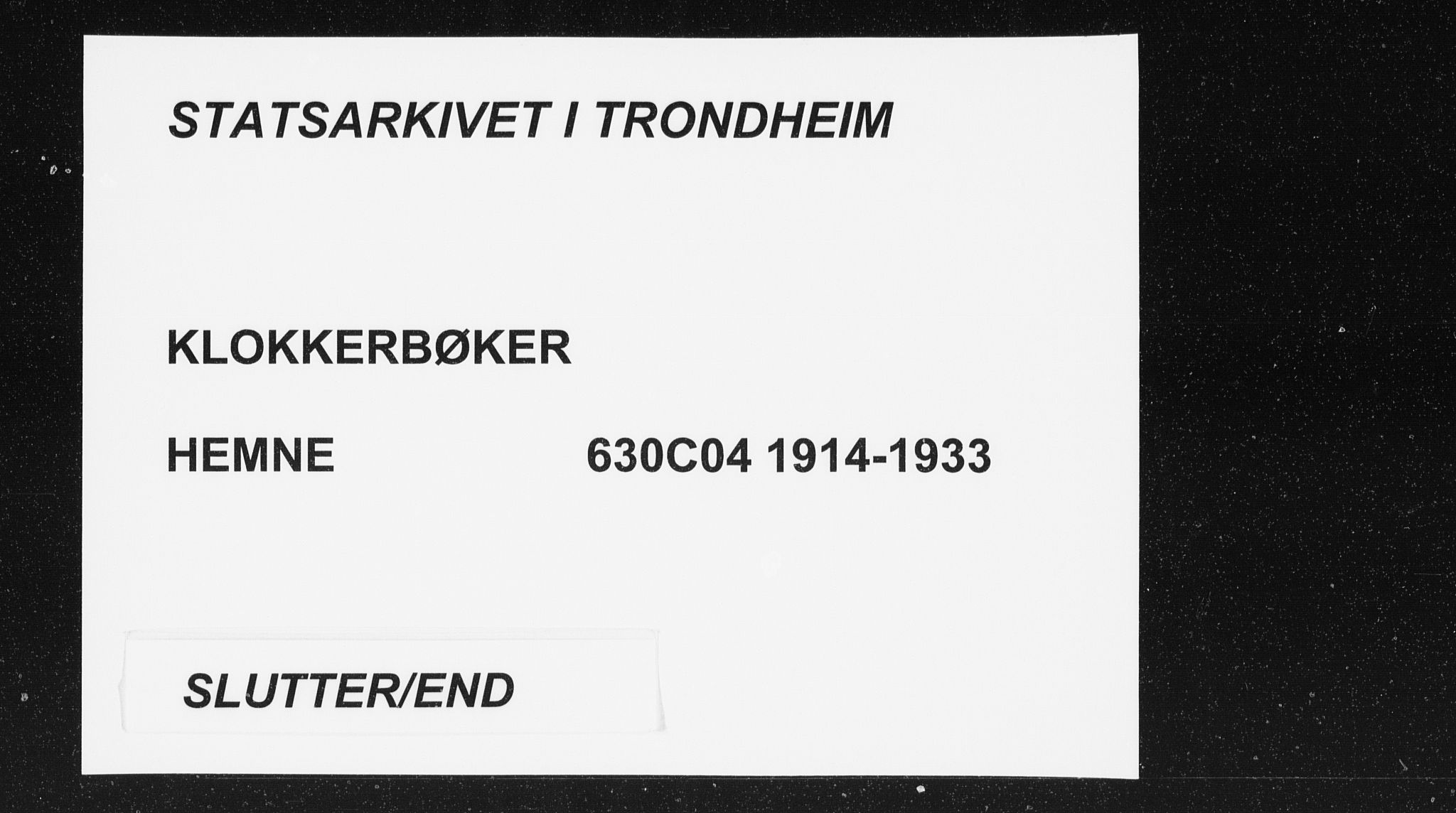 Ministerialprotokoller, klokkerbøker og fødselsregistre - Sør-Trøndelag, SAT/A-1456/630/L0506: Klokkerbok nr. 630C04, 1914-1933