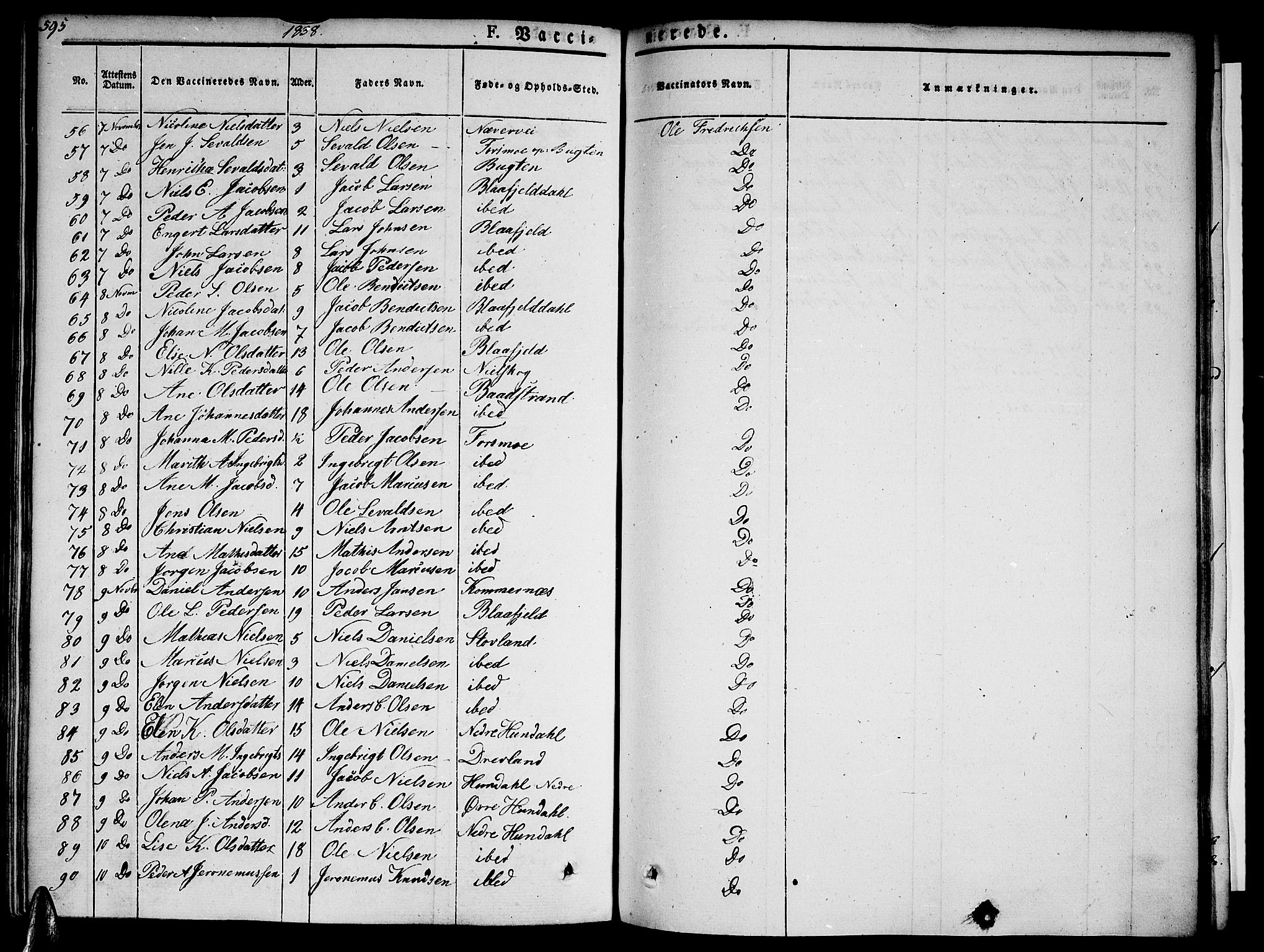 Ministerialprotokoller, klokkerbøker og fødselsregistre - Nordland, AV/SAT-A-1459/820/L0290: Ministerialbok nr. 820A11, 1826-1845, s. 595