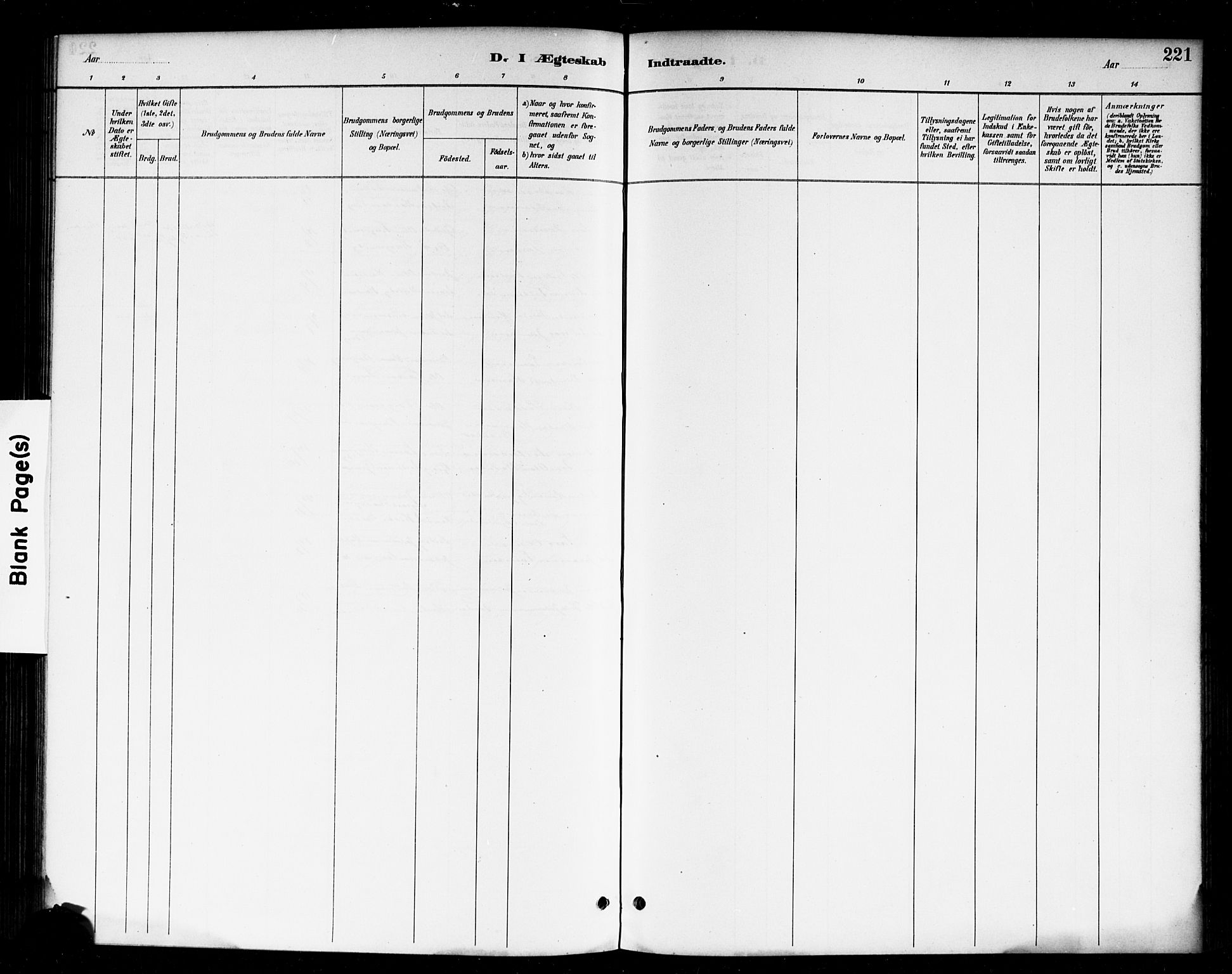 Skjeberg prestekontor Kirkebøker, AV/SAO-A-10923/F/Fa/L0009: Ministerialbok nr. I 9, 1886-1897, s. 221