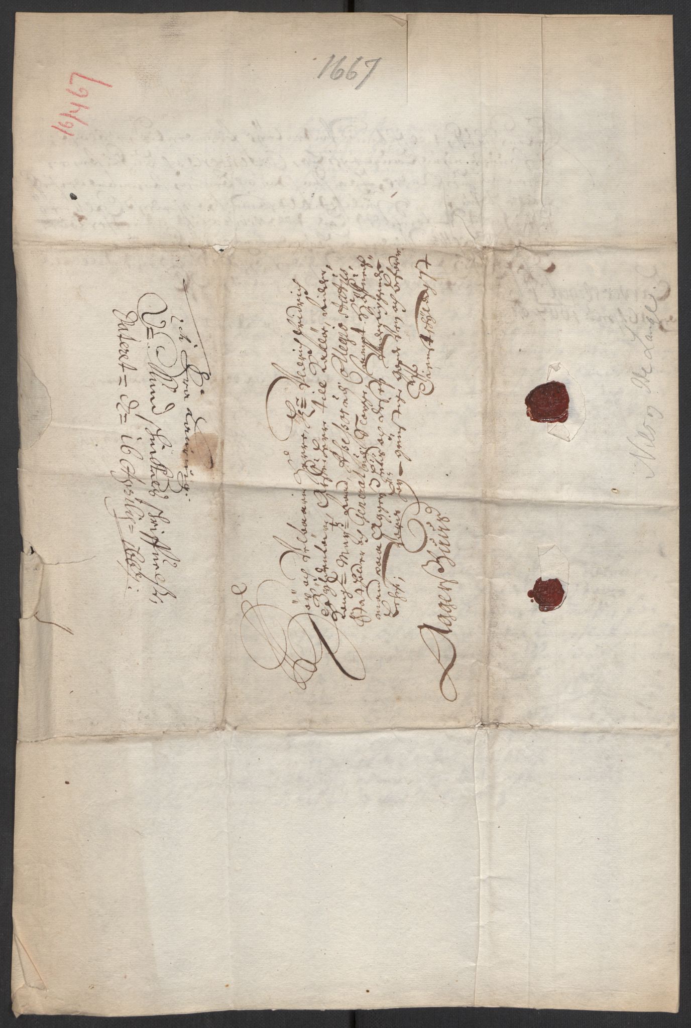 Stattholderembetet 1572-1771, AV/RA-EA-2870/El/L0024/0002: Forskjellige pakkesaker / Om arven etter Nils Lange, 1666-1667, s. 12