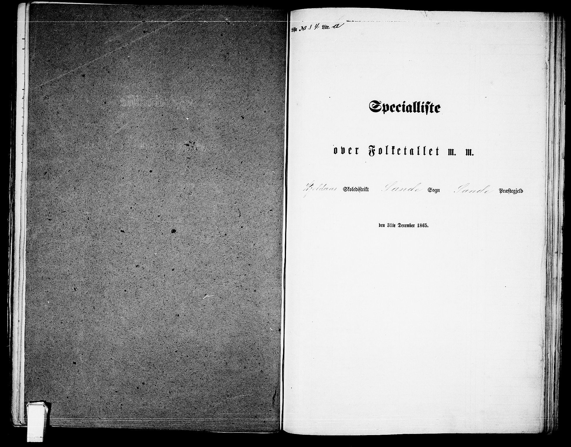 RA, Folketelling 1865 for 0713P Sande prestegjeld, 1865, s. 87
