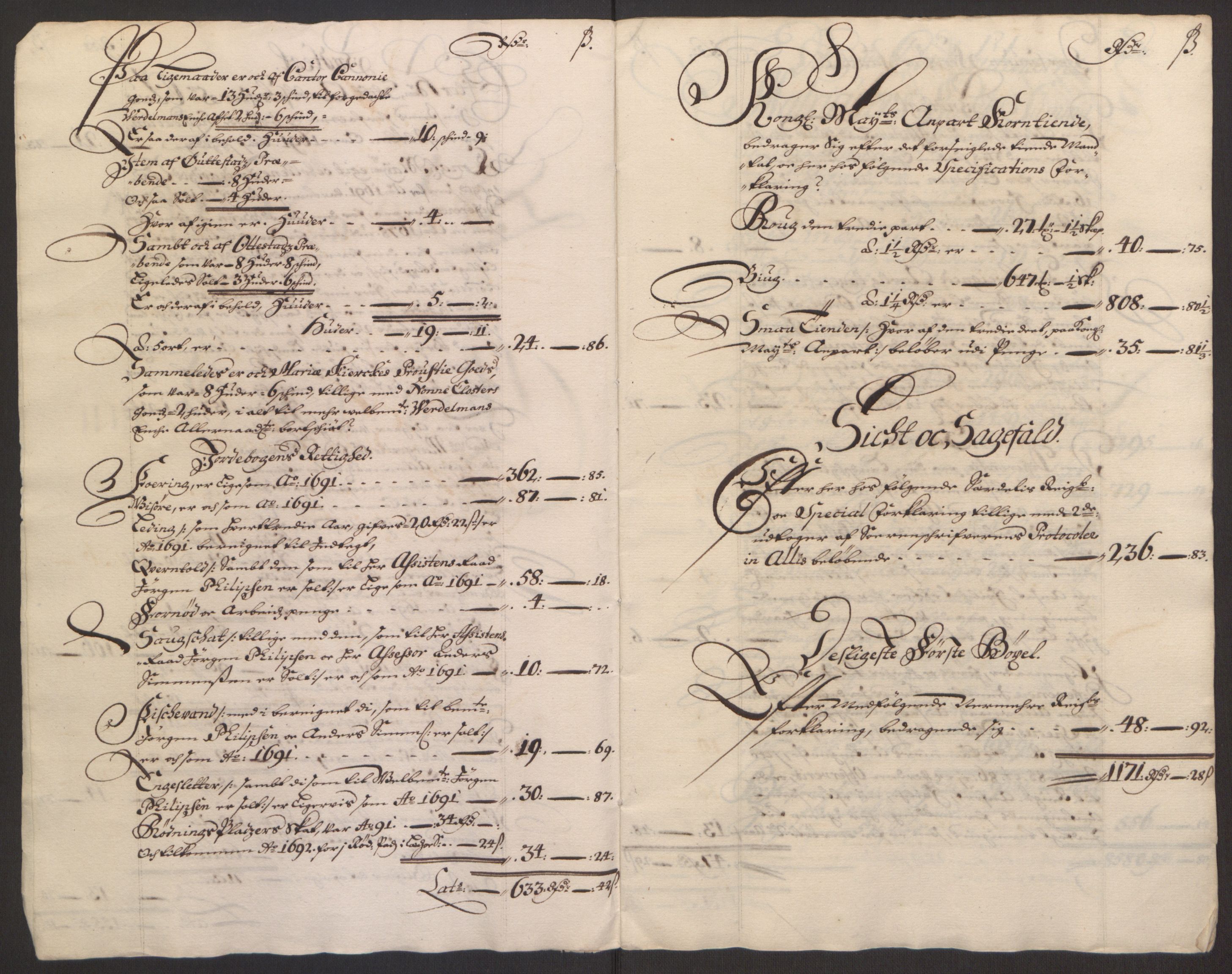 Rentekammeret inntil 1814, Reviderte regnskaper, Fogderegnskap, RA/EA-4092/R17/L1166: Fogderegnskap Gudbrandsdal, 1690-1692, s. 5