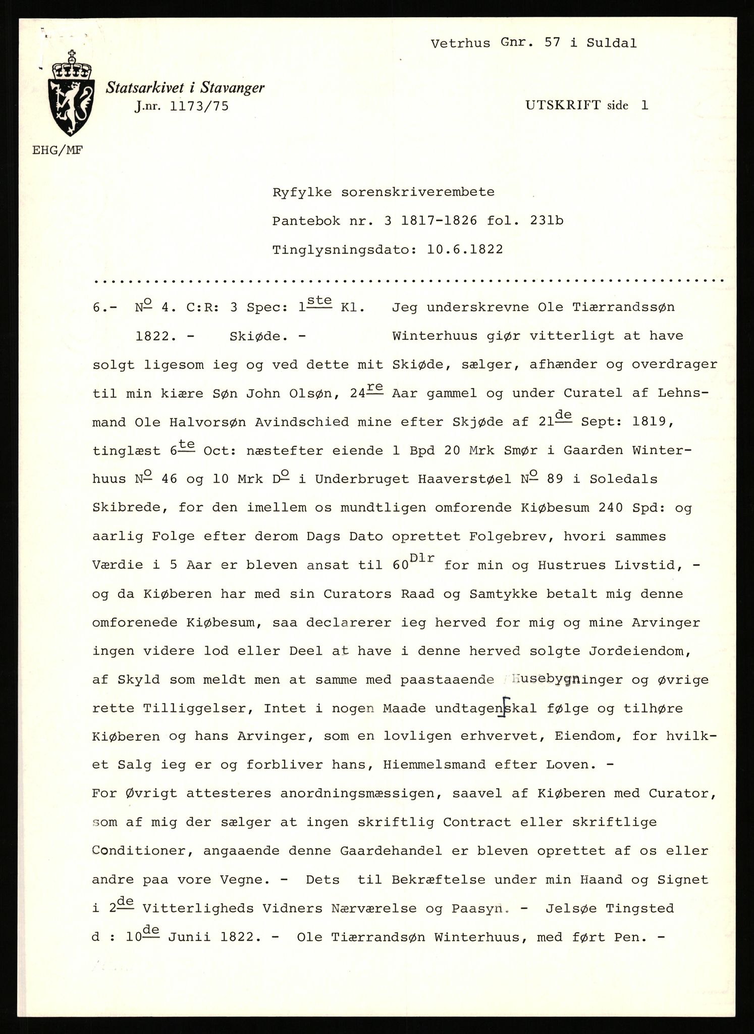 Statsarkivet i Stavanger, AV/SAST-A-101971/03/Y/Yj/L0094: Avskrifter sortert etter gårdsnavn: Vetrhus - Vik i Nerstrand, 1750-1930, s. 71