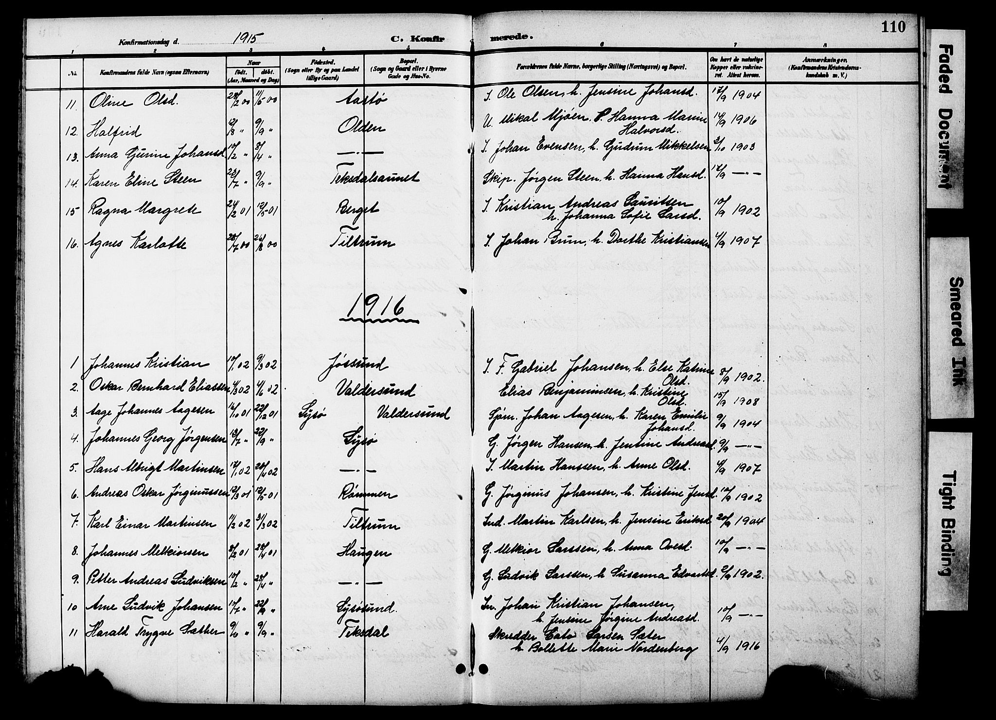 Ministerialprotokoller, klokkerbøker og fødselsregistre - Sør-Trøndelag, AV/SAT-A-1456/654/L0666: Klokkerbok nr. 654C02, 1901-1925, s. 110