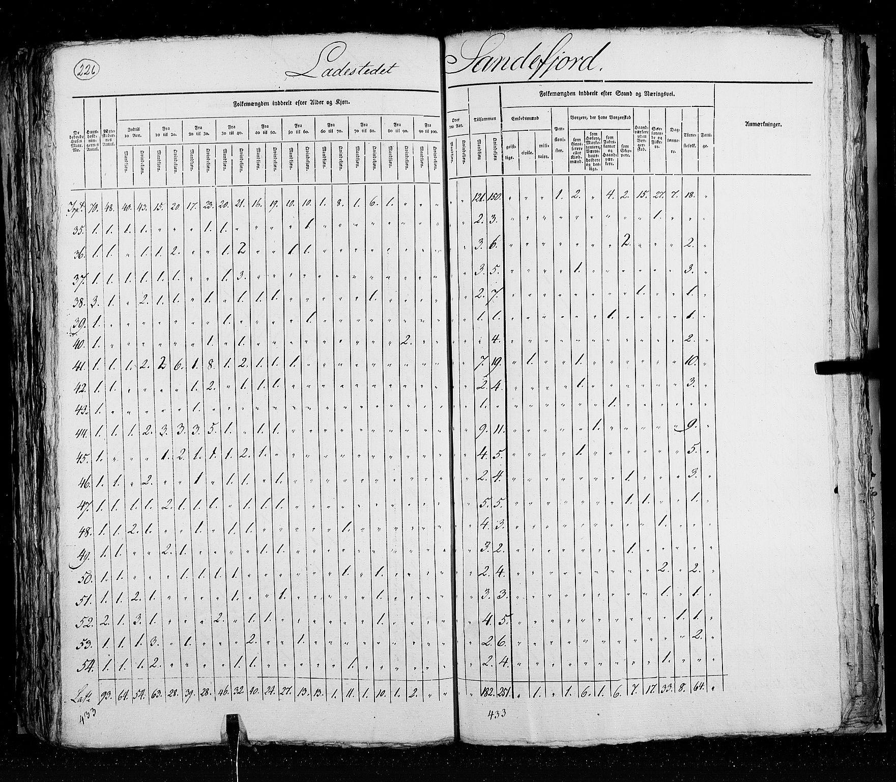 RA, Folketellingen 1825, bind 20: Kjøpsteder og ladesteder: Fredrikshald-Kragerø, 1825, s. 226