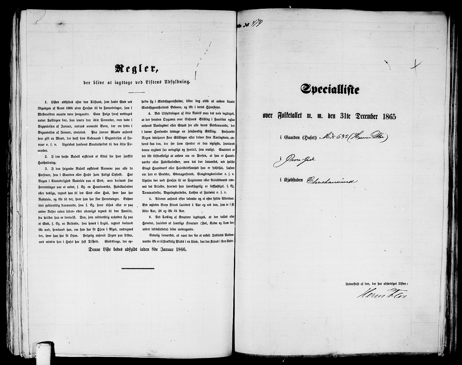 RA, Folketelling 1865 for 1503B Kristiansund prestegjeld, Kristiansund kjøpstad, 1865, s. 974