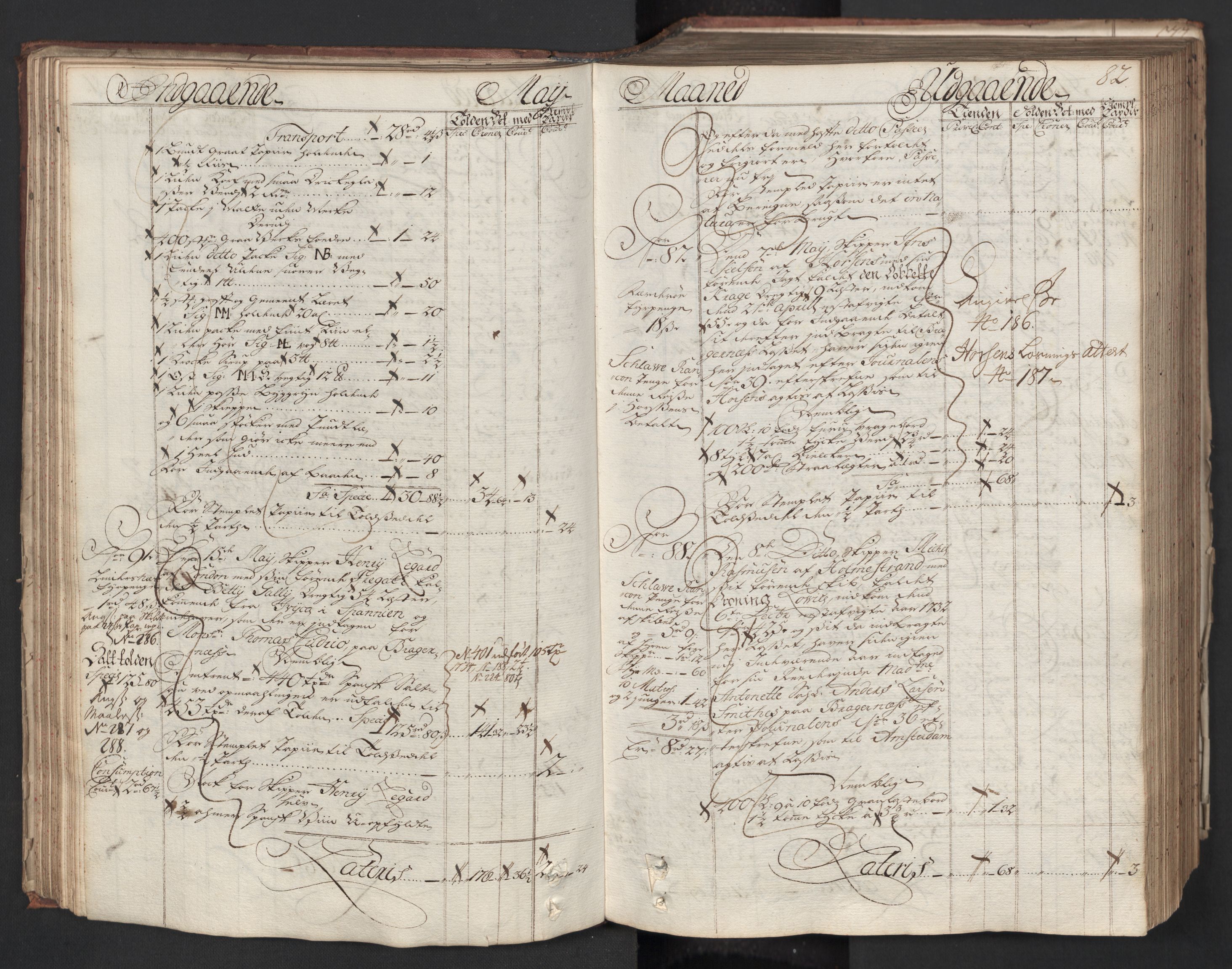 Generaltollkammeret, tollregnskaper, AV/RA-EA-5490/R08/L0012/0001: Tollregnskaper Drammen / Hovedtollbok, 1733, s. 81b-82a