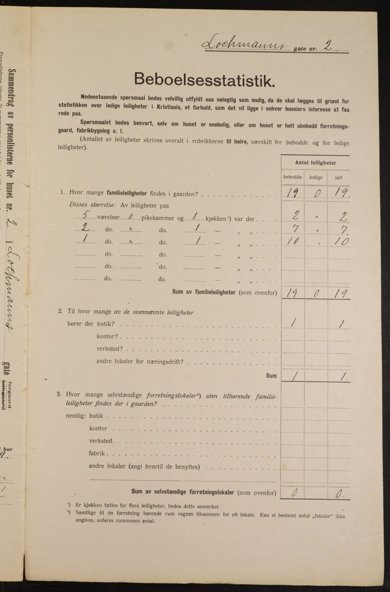 OBA, Kommunal folketelling 1.2.1913 for Kristiania, 1913, s. 58005