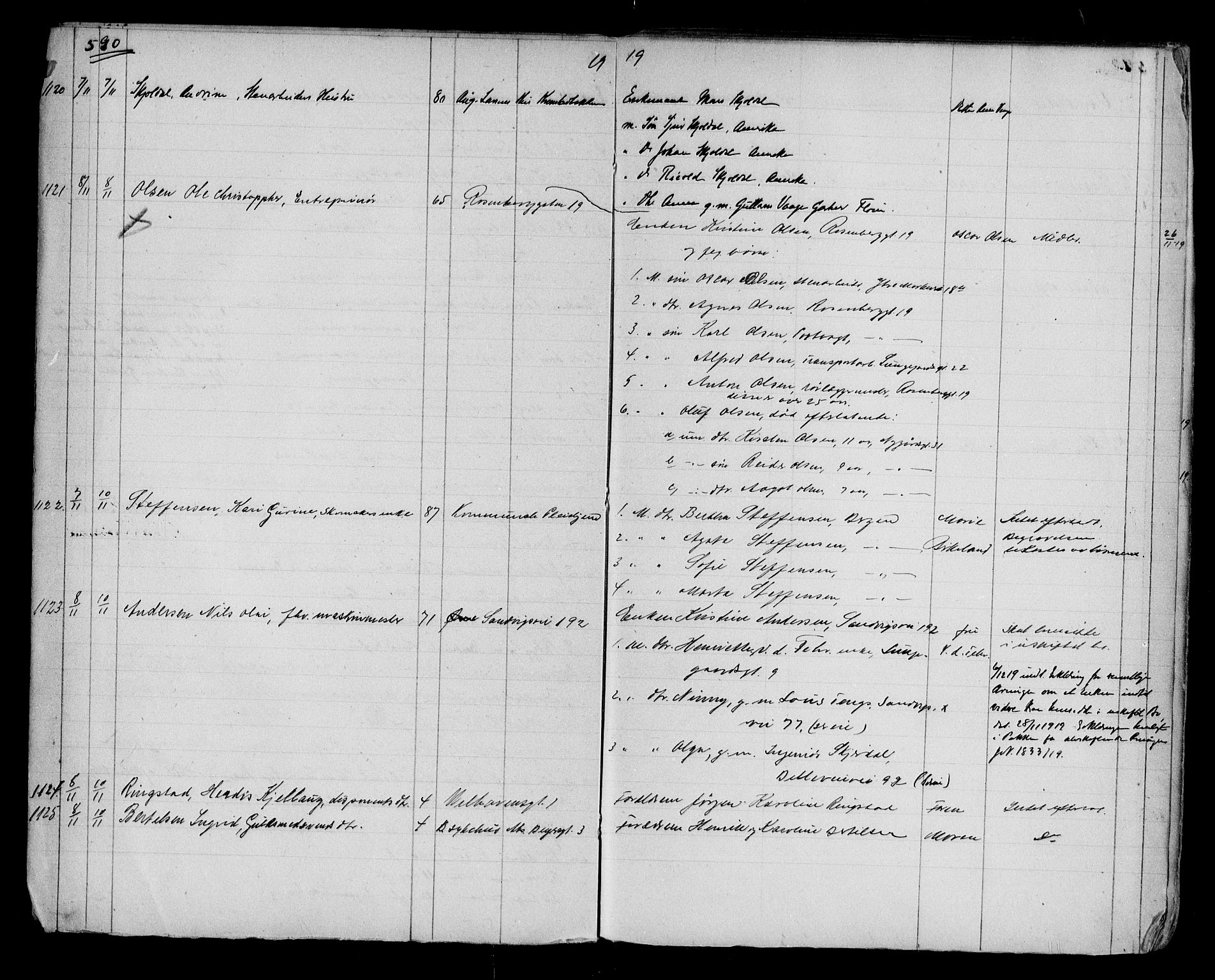 Byfogd og Byskriver i Bergen, AV/SAB-A-3401/06/06Na/L0012: Dødsfallsjournaler, 1918-1919, s. 590-591