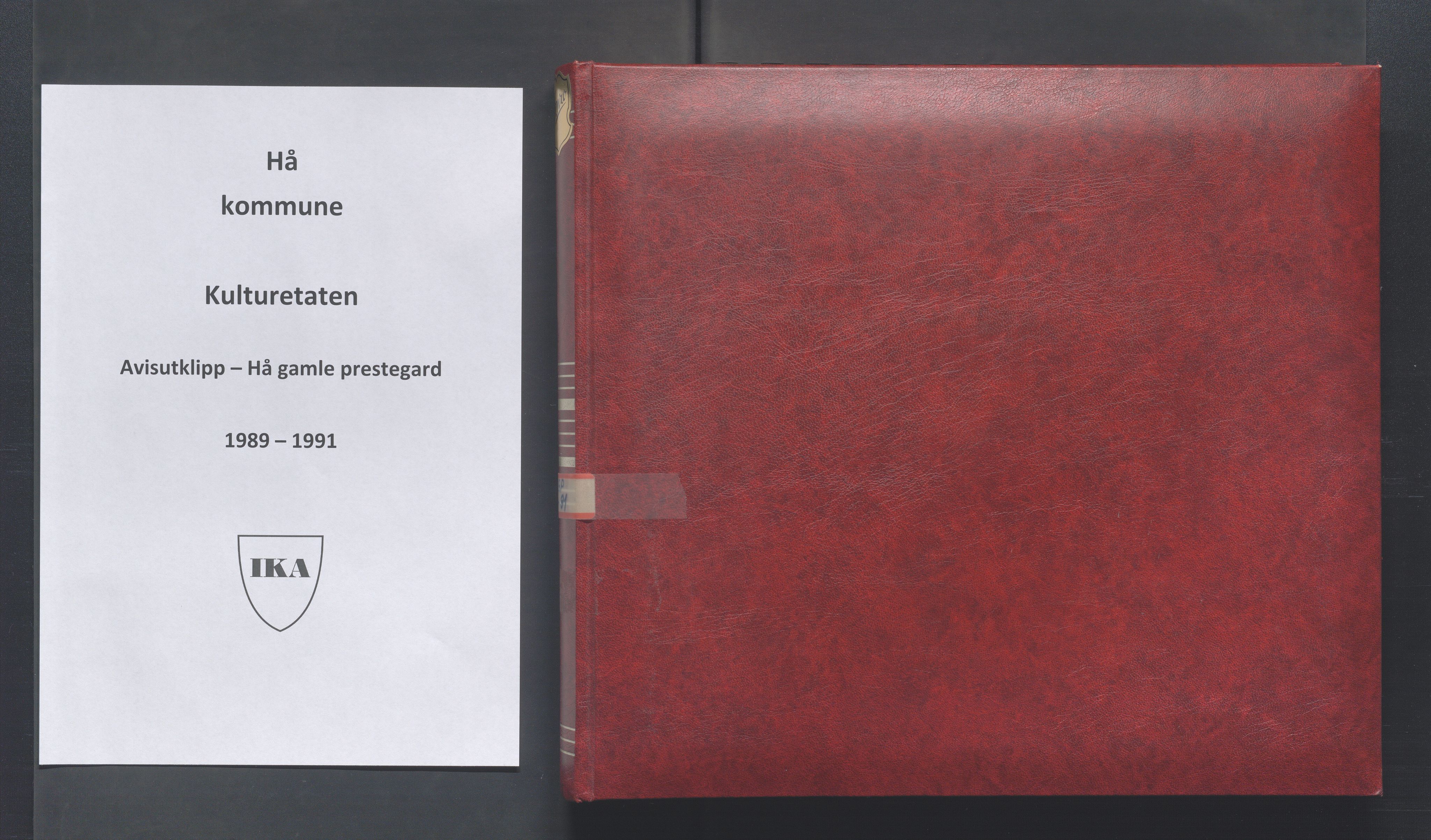 Hå kommune - Kulturetaten, IKAR/A-304/Ub/Ubb/L0006: Avisutklipp - Hå gamle prestegård, 1989-1991