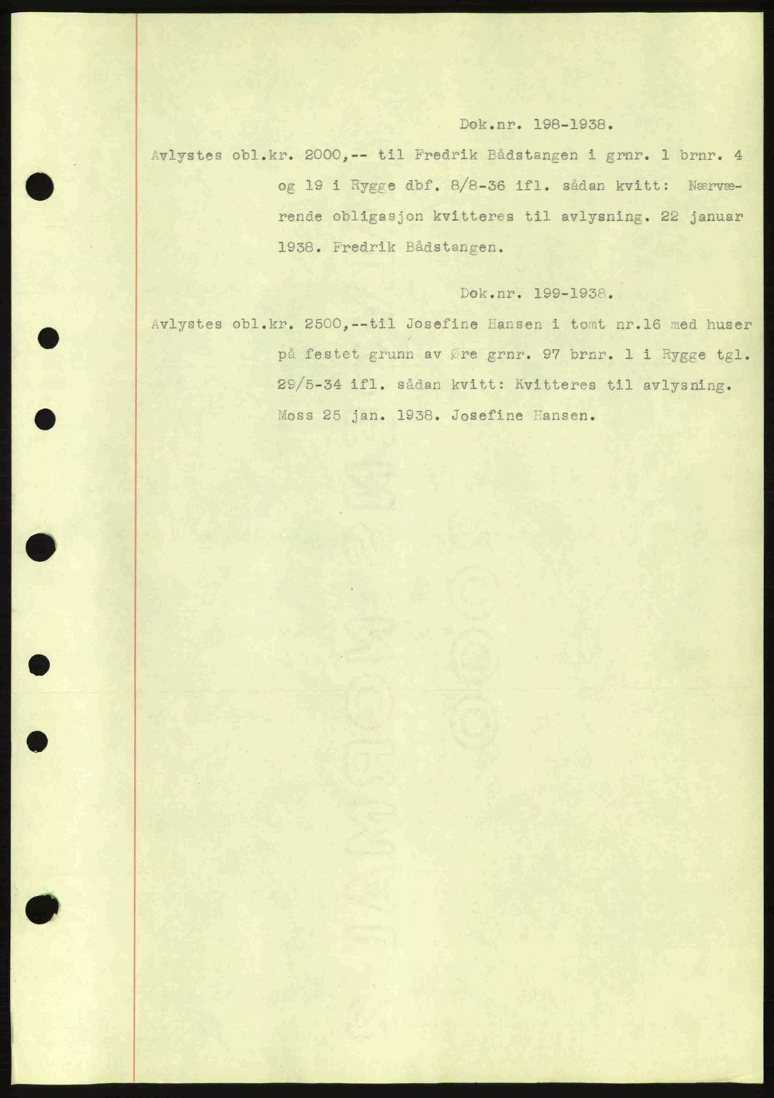 Moss sorenskriveri, SAO/A-10168: Pantebok nr. B4, 1937-1938, Dagboknr: 198/1938