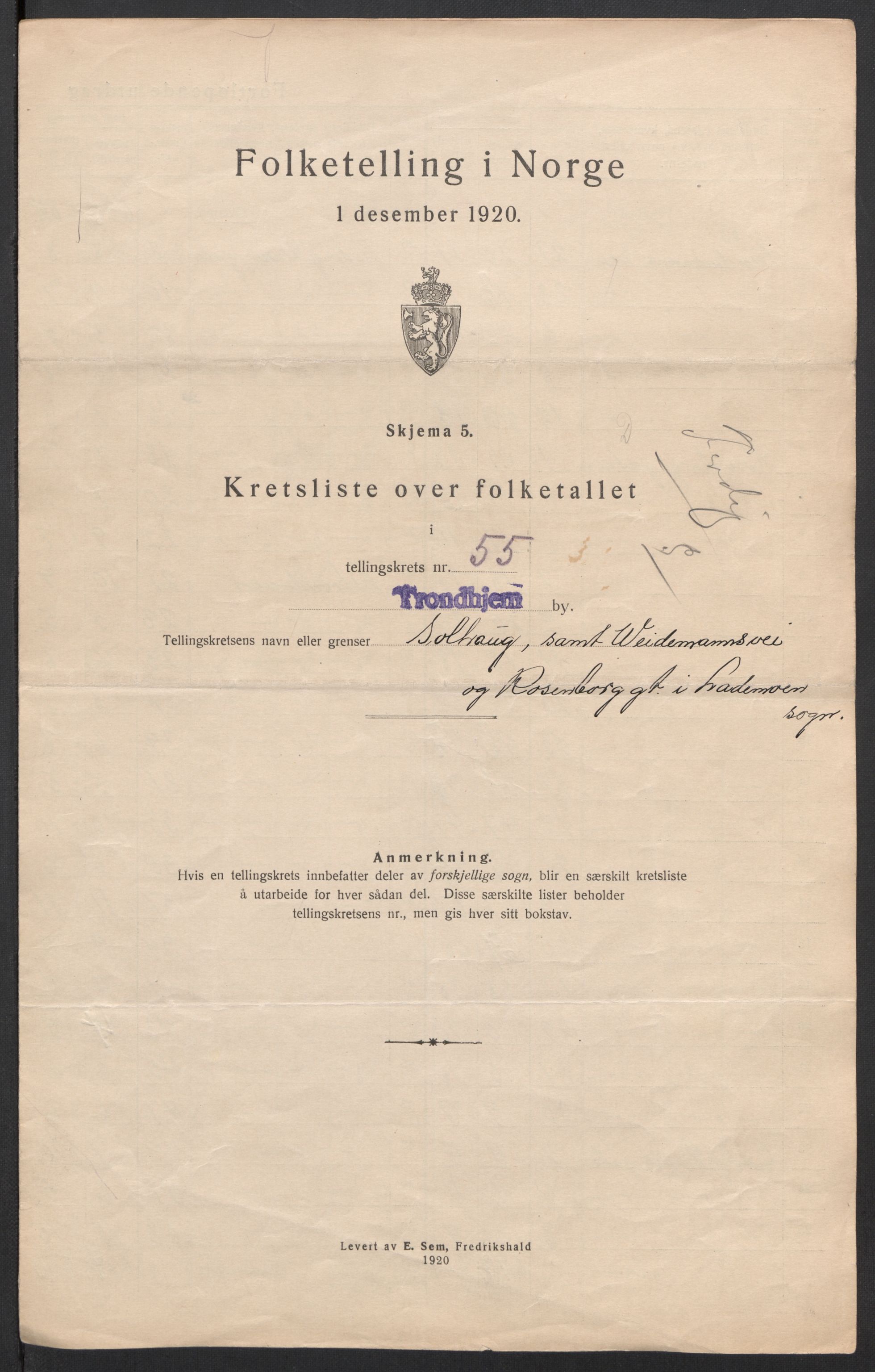 SAT, Folketelling 1920 for 1601 Trondheim kjøpstad, 1920, s. 179