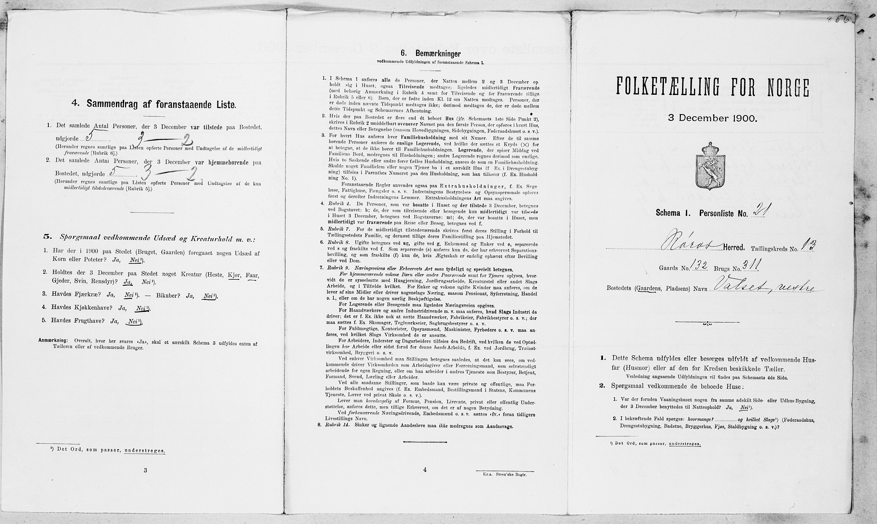 SAT, Folketelling 1900 for 1640 Røros herred, 1900, s. 1426