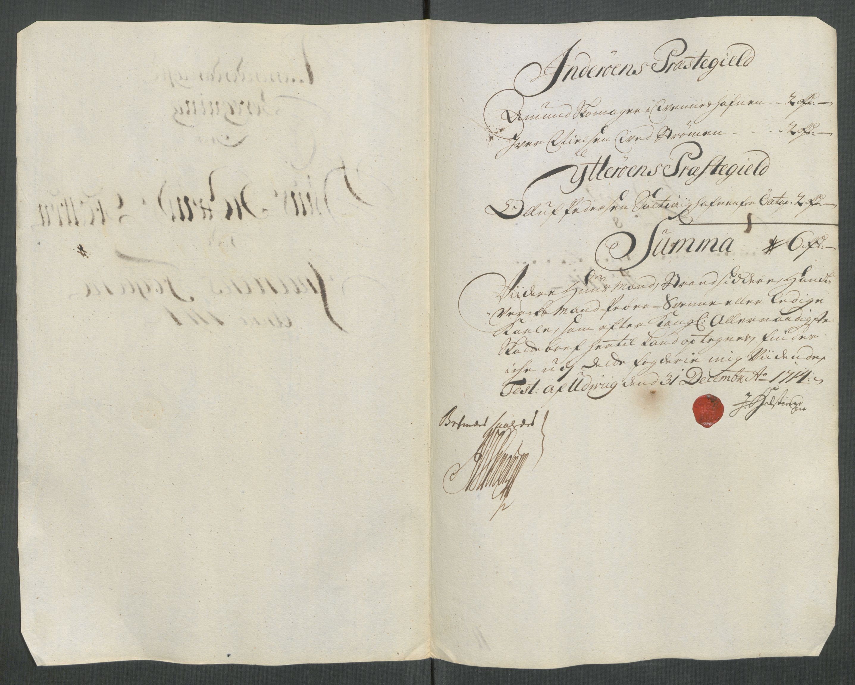 Rentekammeret inntil 1814, Reviderte regnskaper, Fogderegnskap, RA/EA-4092/R63/L4322: Fogderegnskap Inderøy, 1714, s. 197