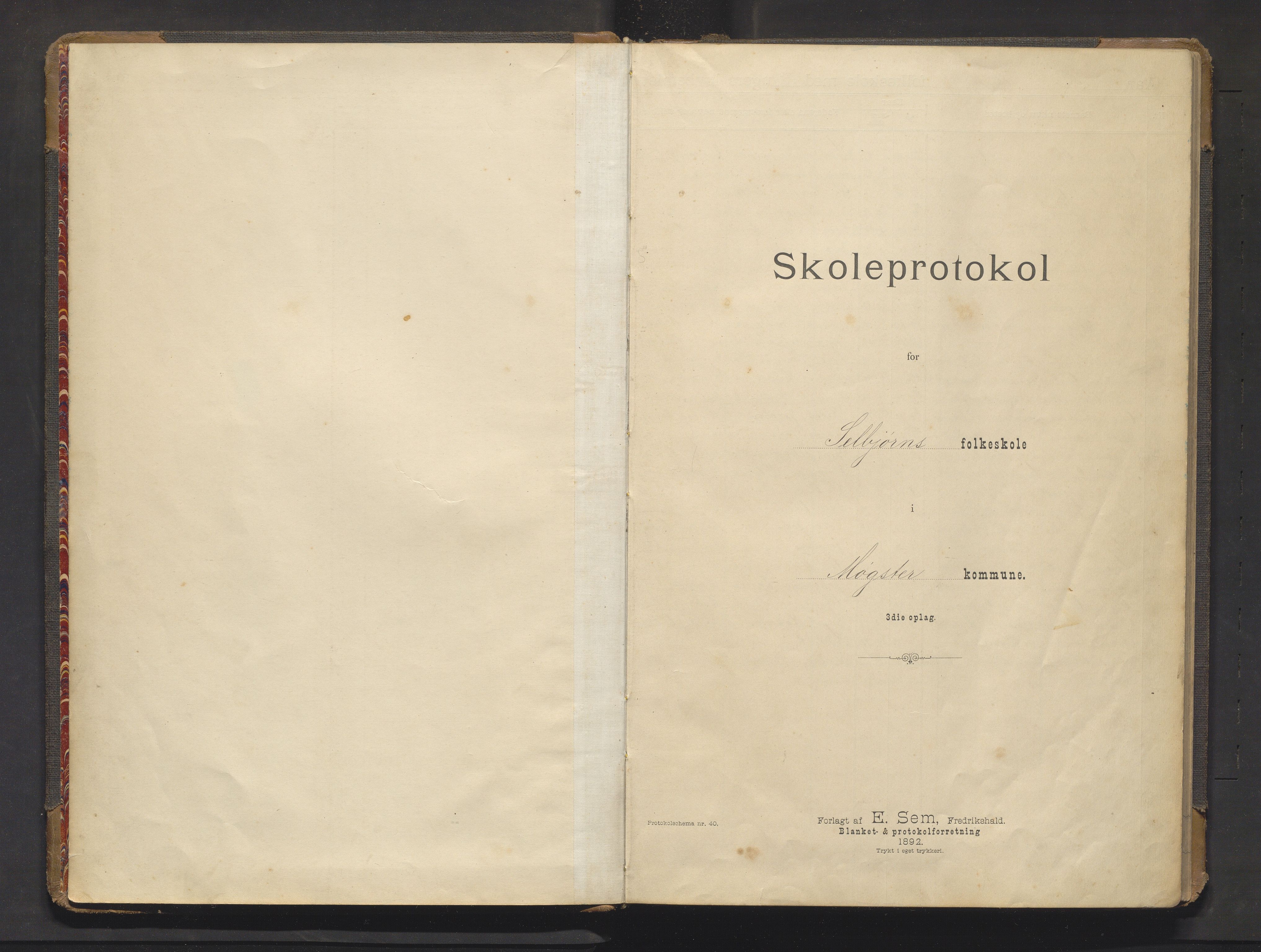 Austevoll kommune. Barneskulane, IKAH/1244-231/F/Fa/L0007: Skuleprotokoll for Selbjørn skule, 1893-1901