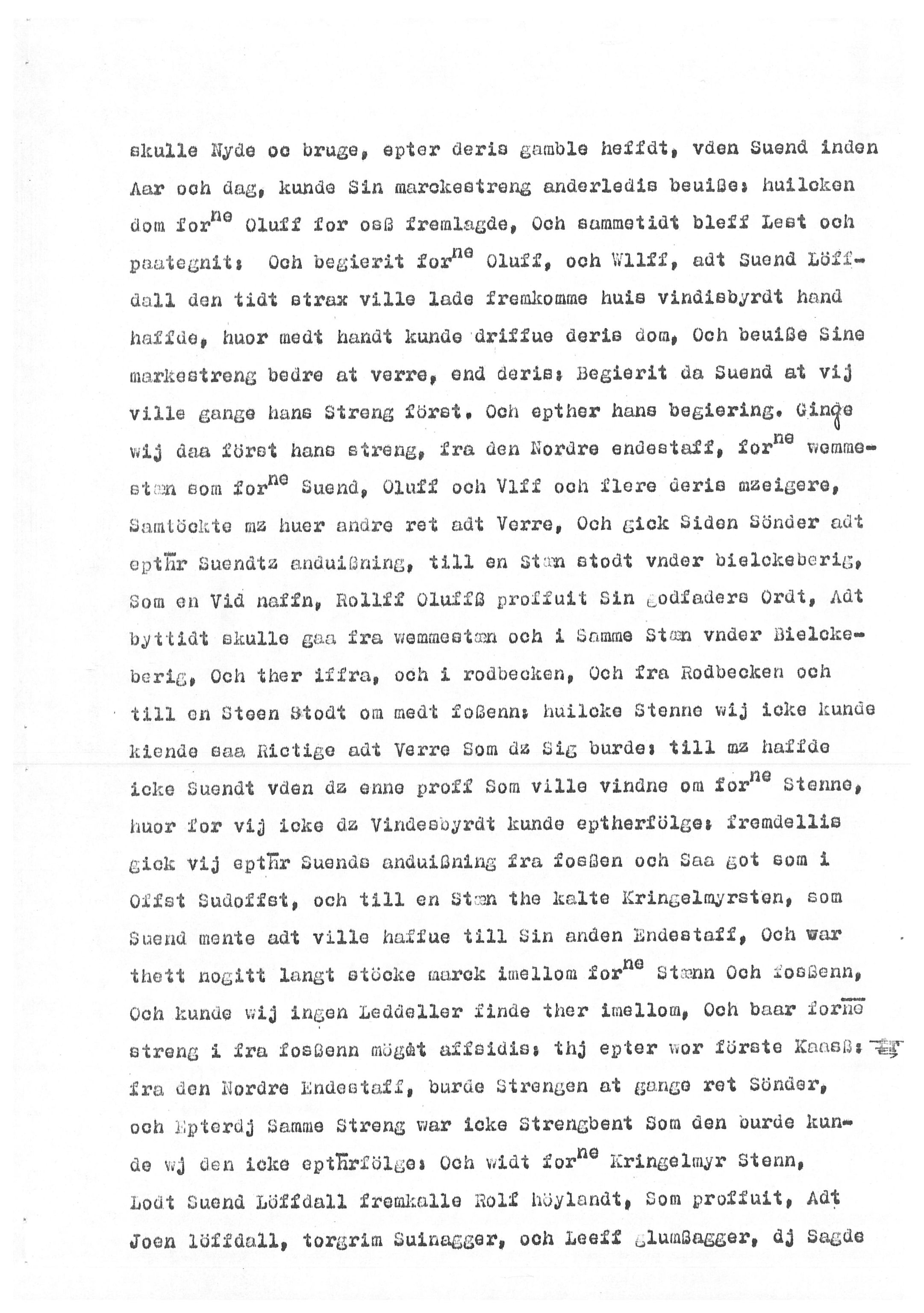 Gårdsarkiv Svinagel, Laudal, AV/SAK-D/0217/F/L0002: Dokument vedrørende markegang mellom Svinagel og Fjellestad (avskrift), 1602, s. 2