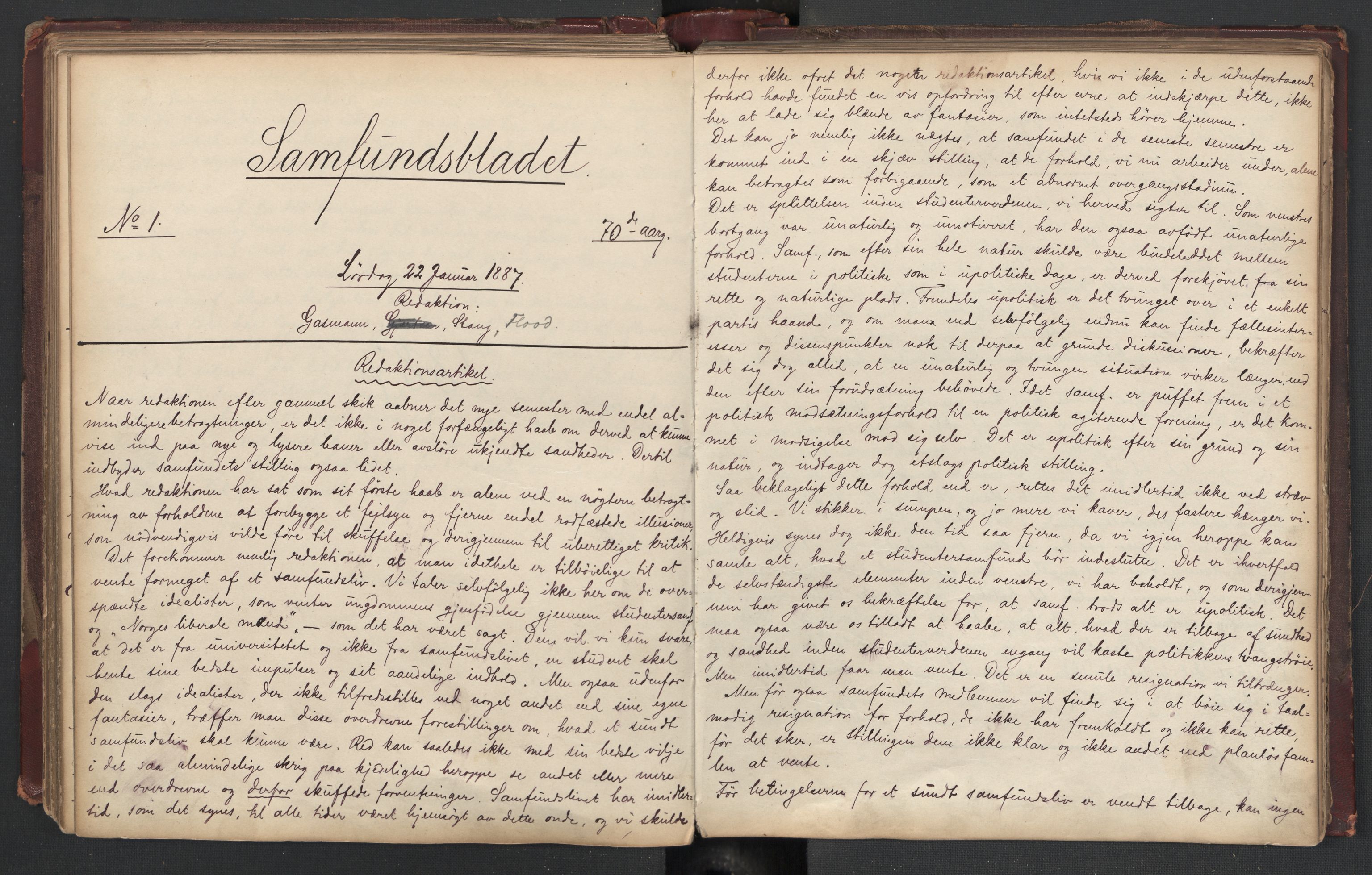 Det Norske Studentersamfund, AV/RA-PA-1322/X/Xa/L0012/0002: -- / Samfundsbladet, 1884-1887, s. 197