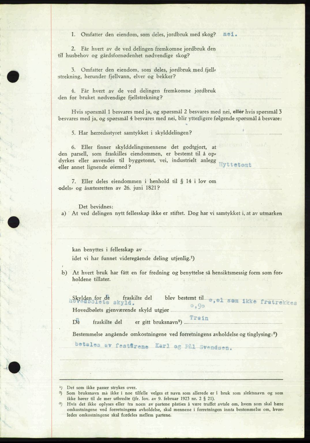 Ytre Sogn tingrett, SAB/A-2601/1/G/Gbb/L0007: Pantebok nr. A4 - A5 (B3), 1949-1949, Dagboknr: 862/1949