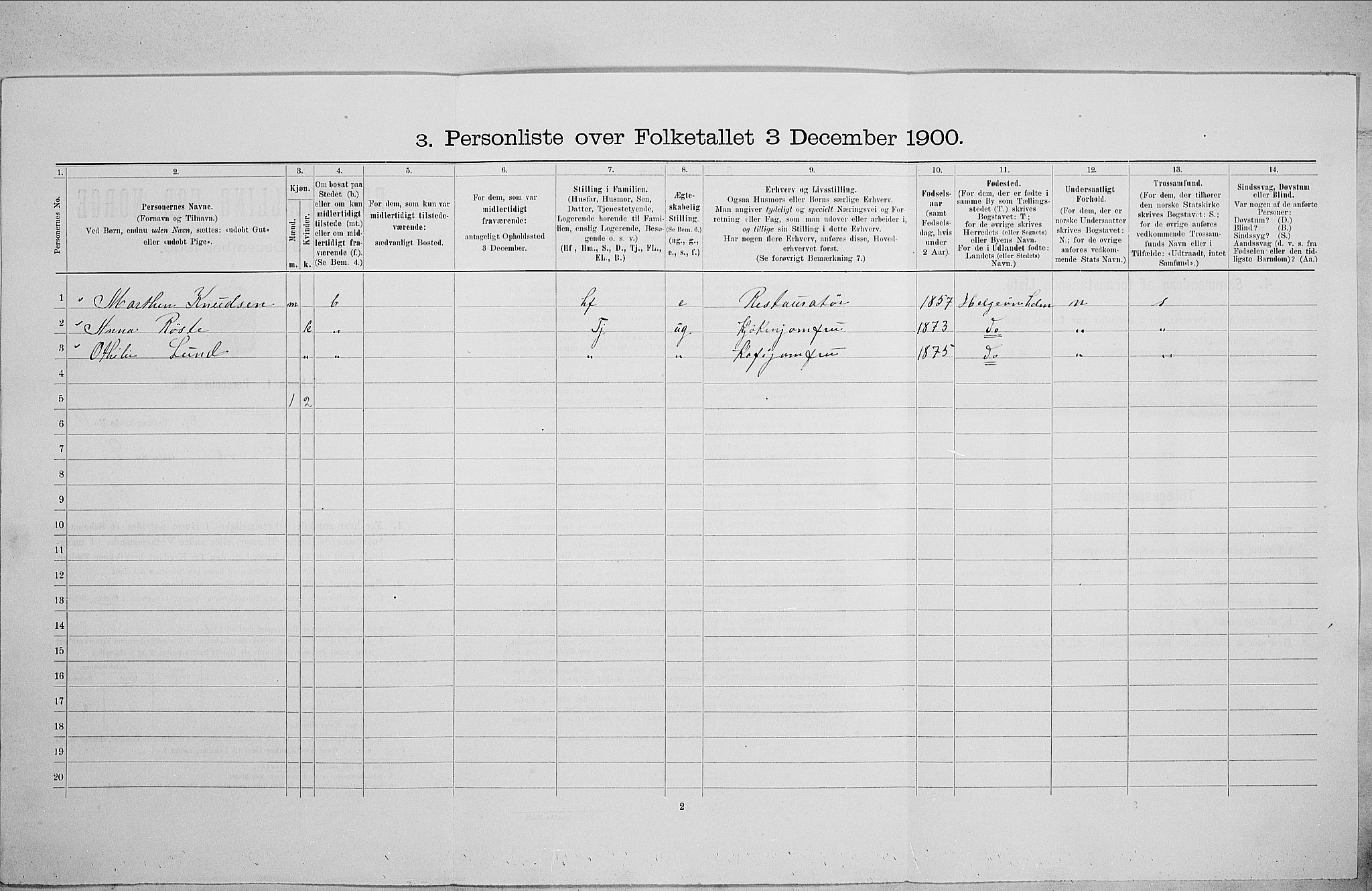 SAO, Folketelling 1900 for 0301 Kristiania kjøpstad, 1900, s. 54922