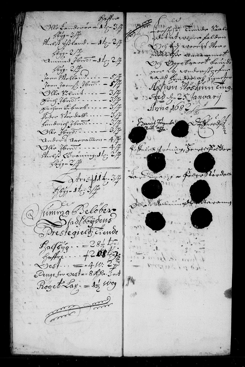 Rentekammeret inntil 1814, Reviderte regnskaper, Stiftamtstueregnskaper, Trondheim stiftamt og Nordland amt, AV/RA-EA-6044/R/Rg/L0067: Trondheim stiftamt og Nordland amt, 1682