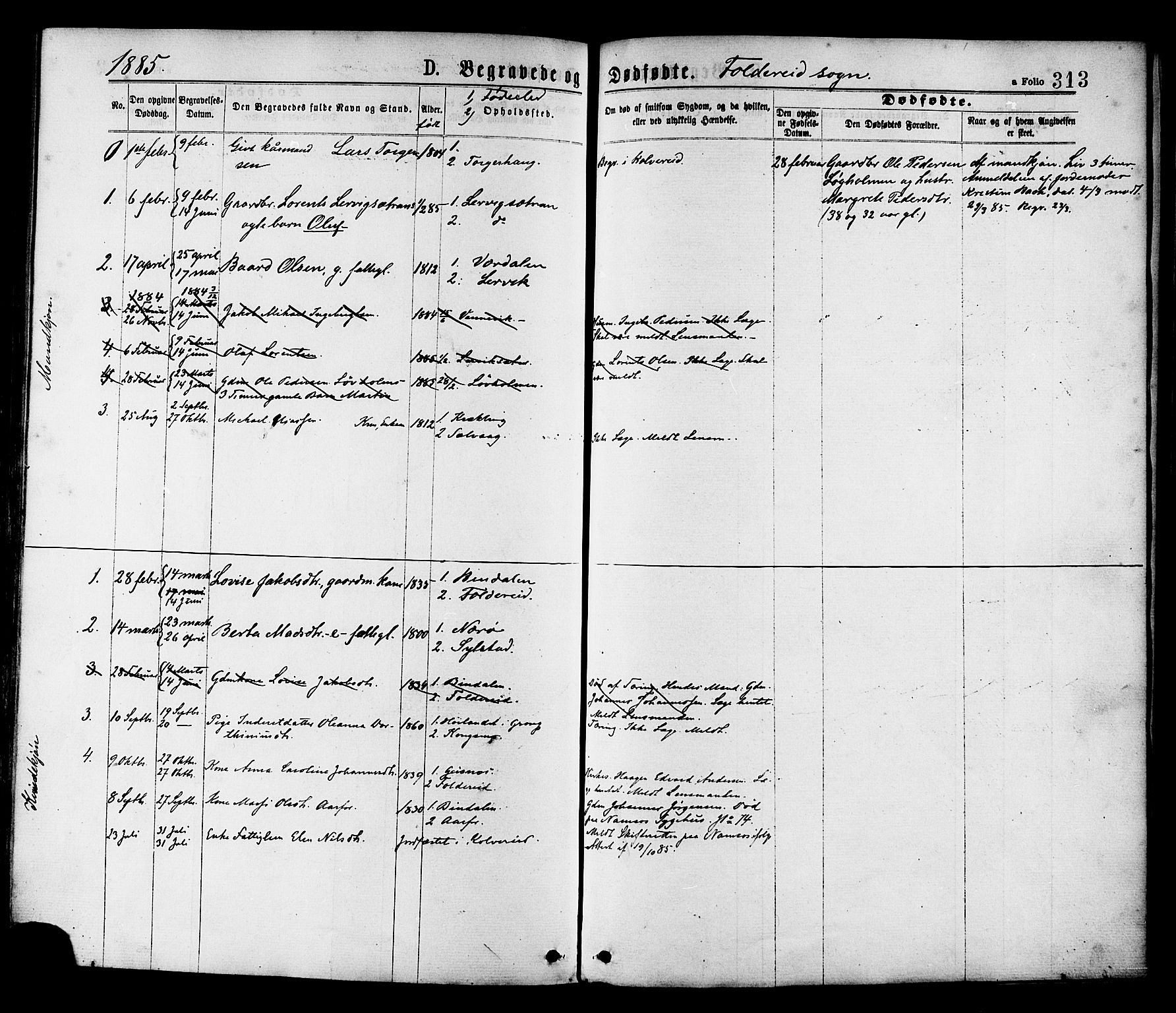 Ministerialprotokoller, klokkerbøker og fødselsregistre - Nord-Trøndelag, SAT/A-1458/780/L0642: Ministerialbok nr. 780A07 /2, 1878-1885, s. 313