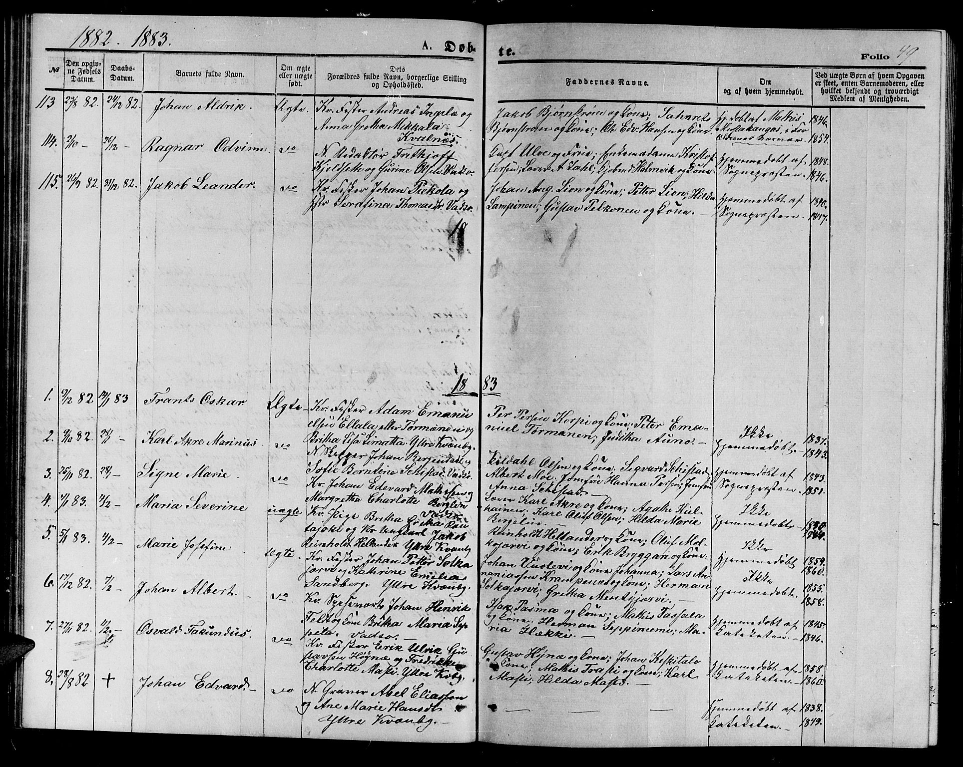Vadsø sokneprestkontor, AV/SATØ-S-1325/H/Hb/L0002klokker: Klokkerbok nr. 2, 1875-1884, s. 49
