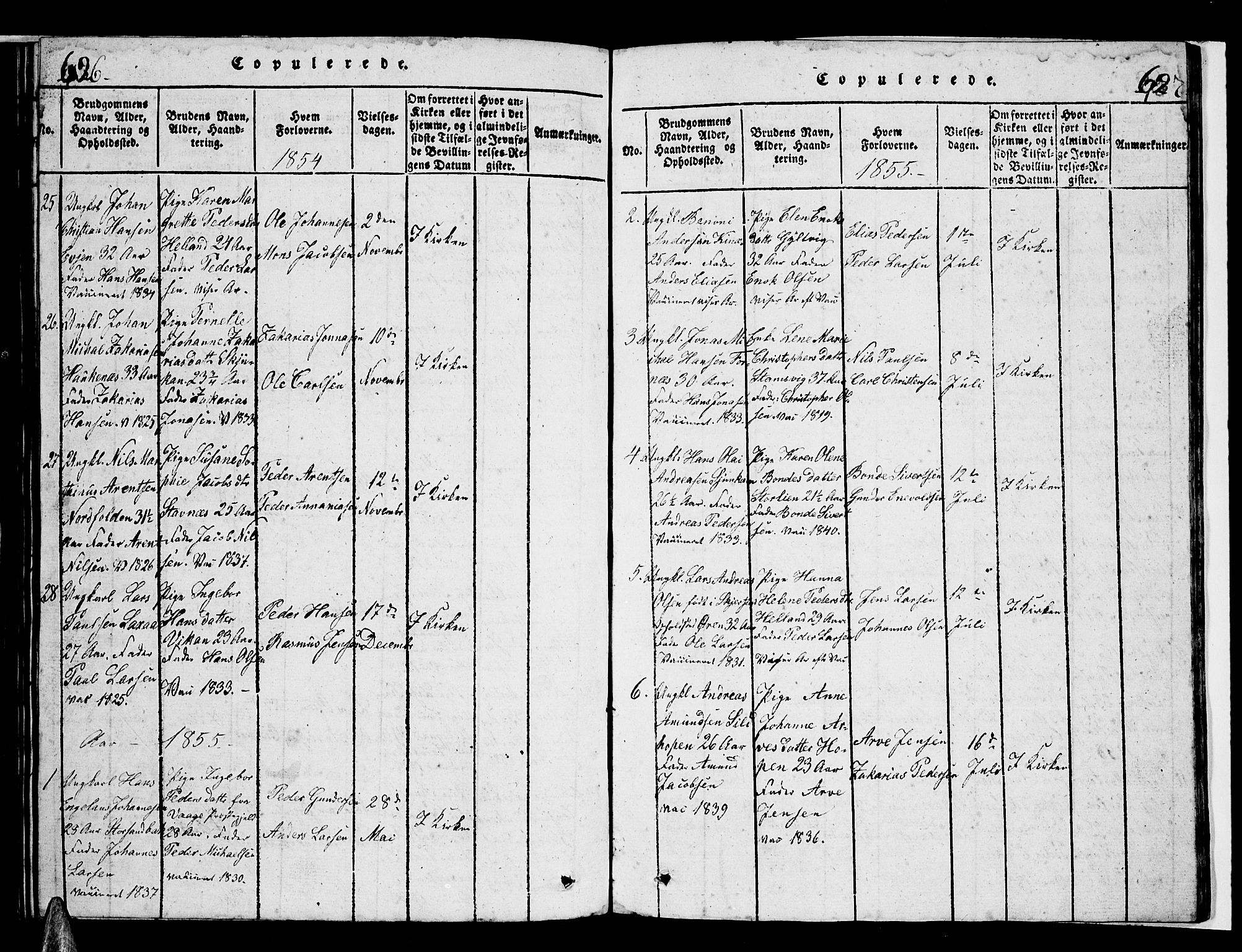 Ministerialprotokoller, klokkerbøker og fødselsregistre - Nordland, SAT/A-1459/853/L0773: Klokkerbok nr. 853C01, 1821-1859, s. 626-627