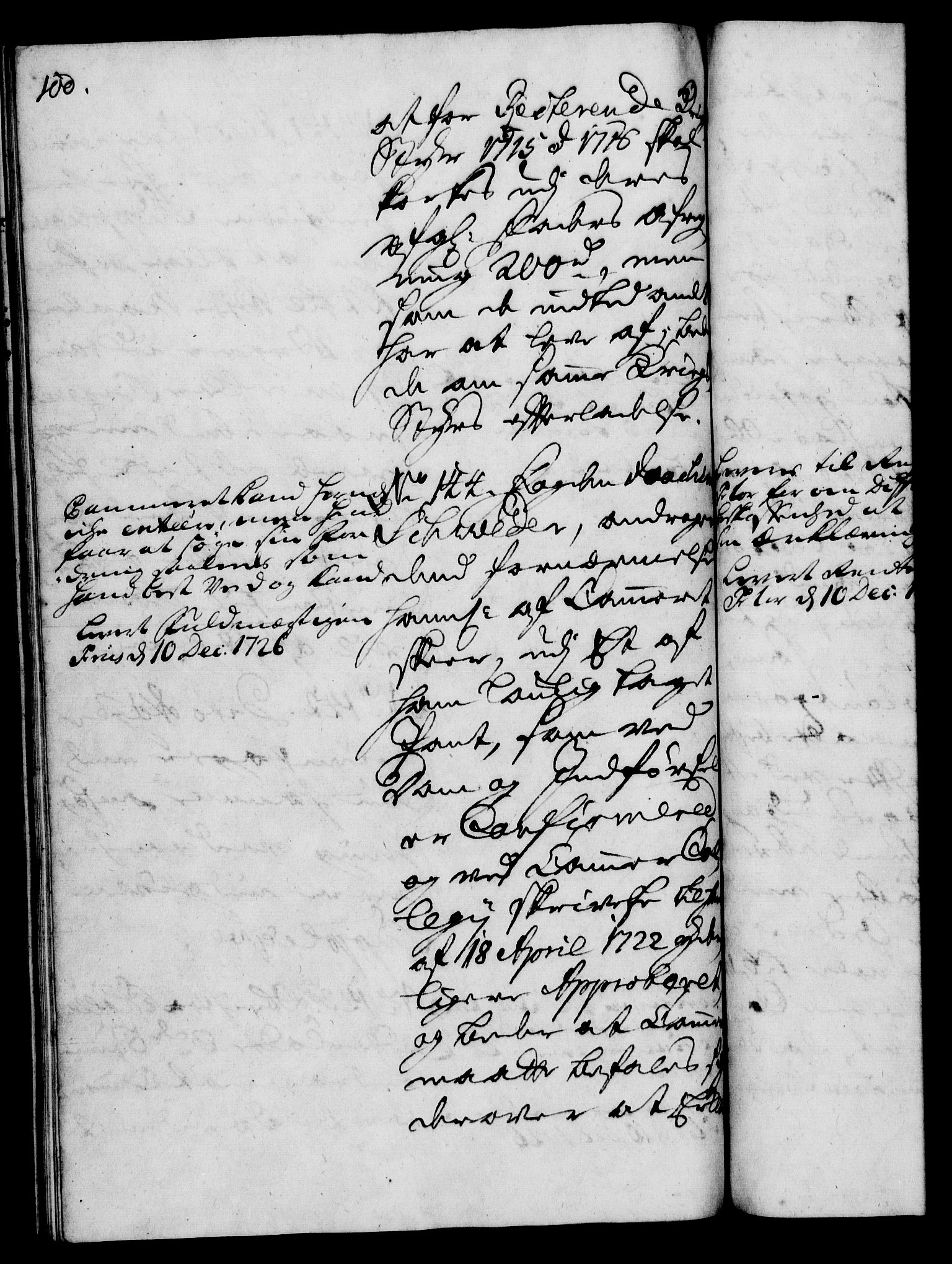 Rentekammeret, Kammerkanselliet, RA/EA-3111/G/Gh/Gha/L0009: Norsk ekstraktmemorialprotokoll (merket RK 53.54), 1726-1728, s. 100