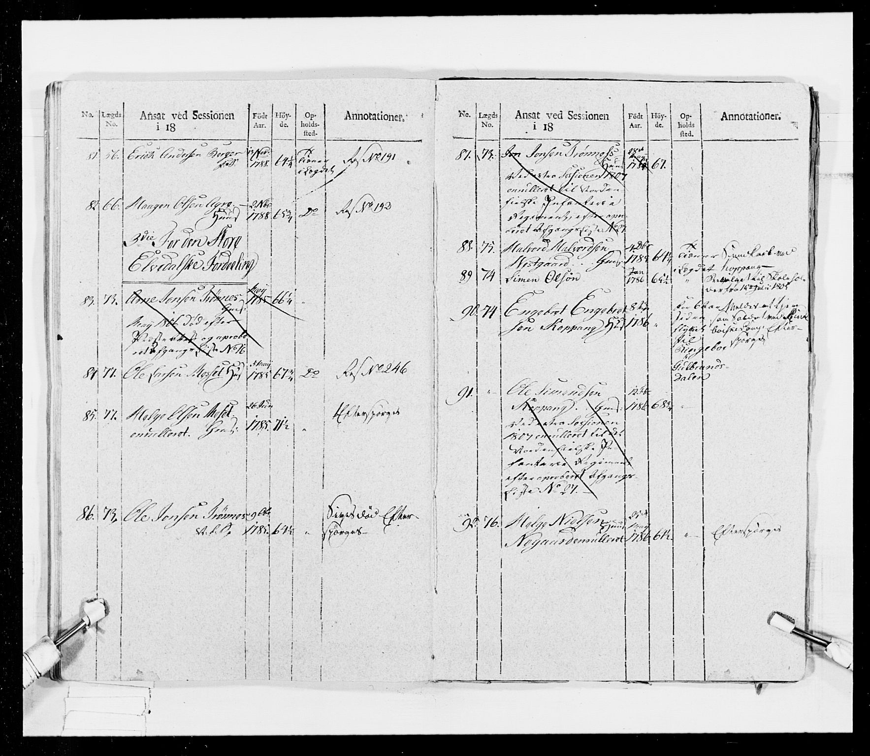 Generalitets- og kommissariatskollegiet, Det kongelige norske kommissariatskollegium, RA/EA-5420/E/Eh/L0026: Skiløperkompaniene, 1805-1810, s. 445