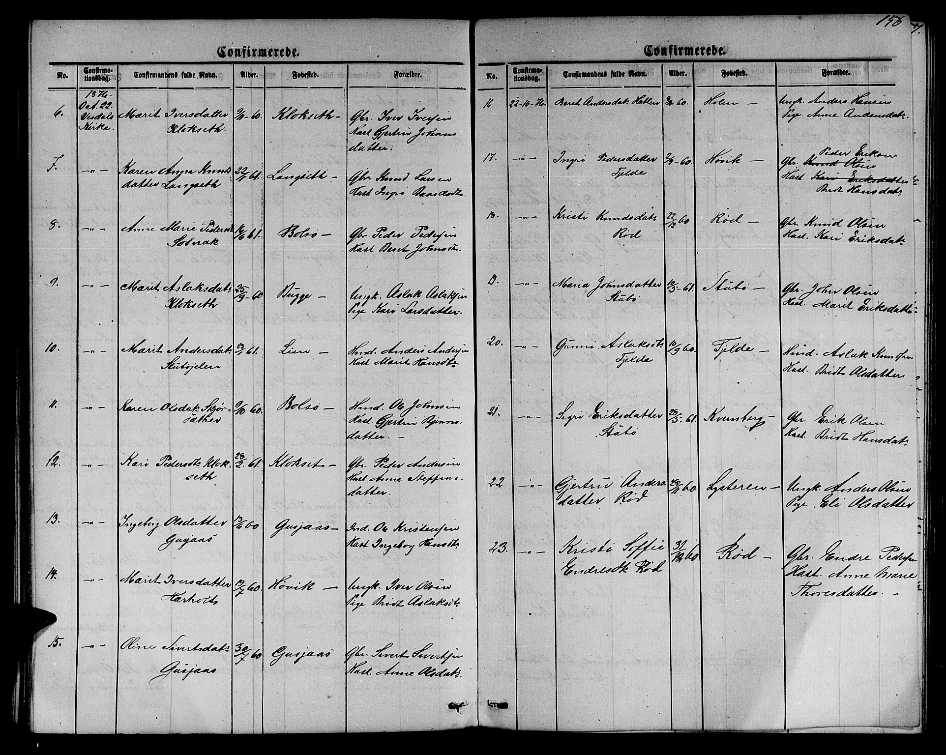 Ministerialprotokoller, klokkerbøker og fødselsregistre - Møre og Romsdal, AV/SAT-A-1454/551/L0630: Klokkerbok nr. 551C02, 1867-1885, s. 156