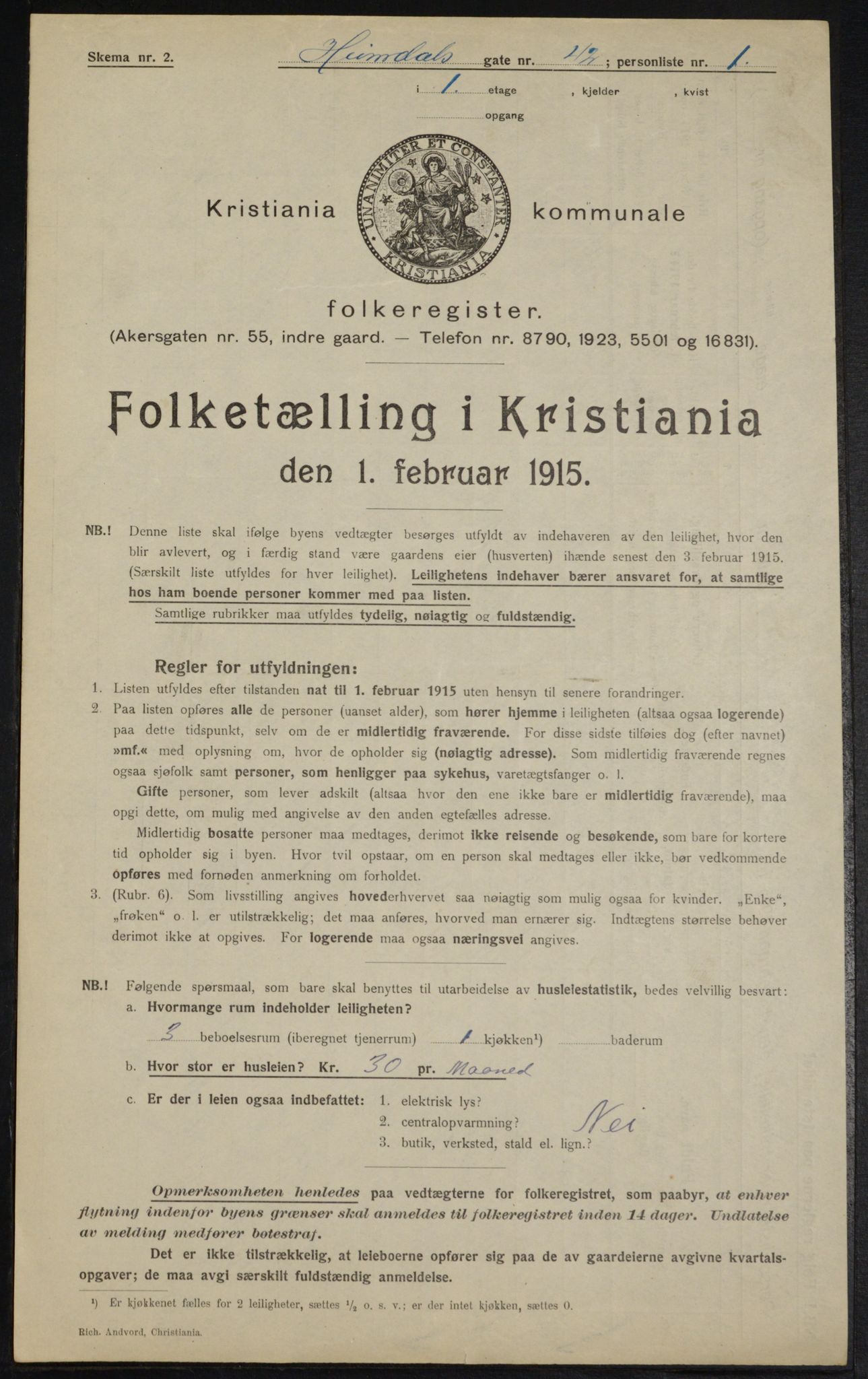 OBA, Kommunal folketelling 1.2.1915 for Kristiania, 1915, s. 37039