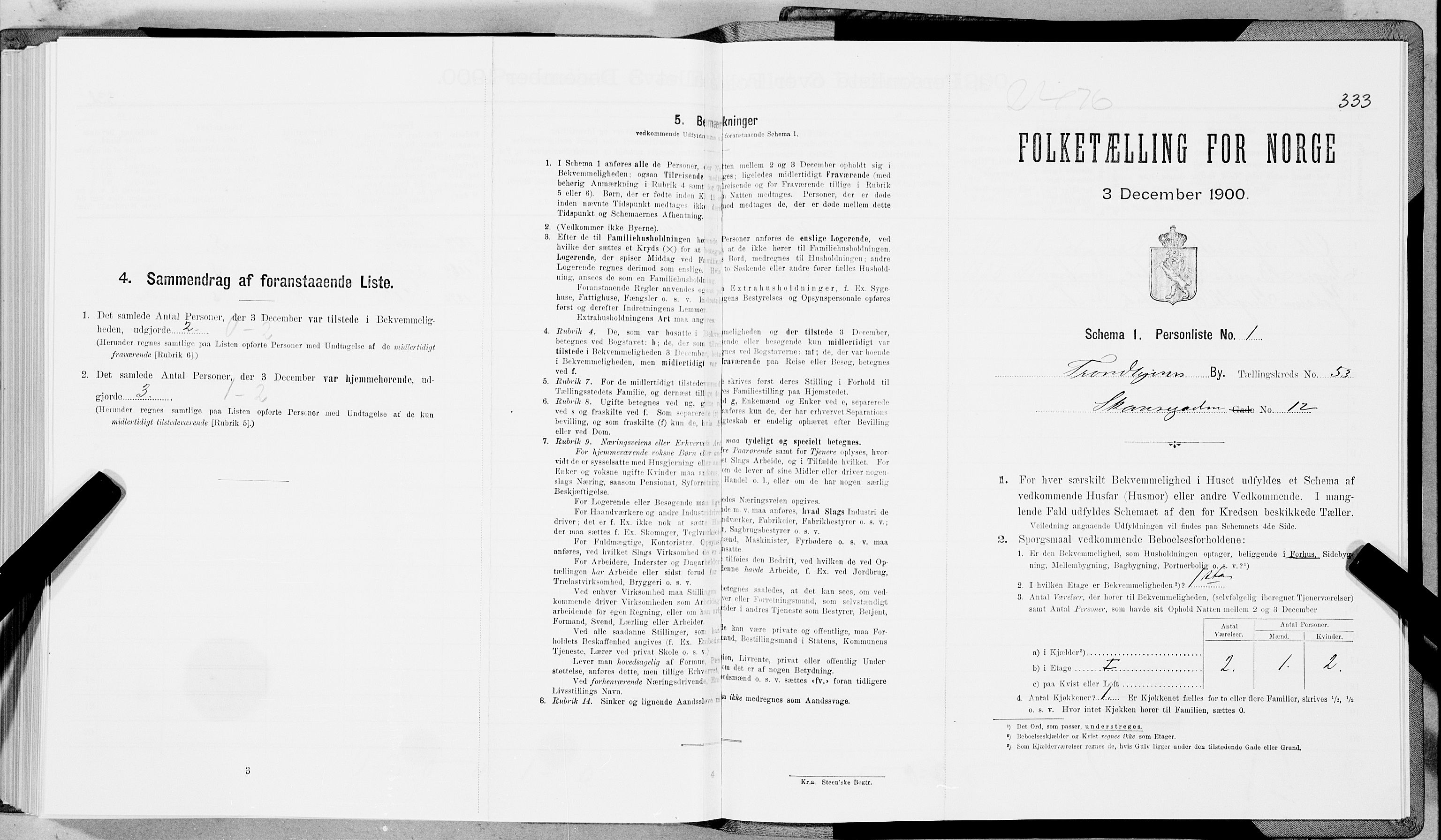 SAT, Folketelling 1900 for 1601 Trondheim kjøpstad, 1900, s. 9052
