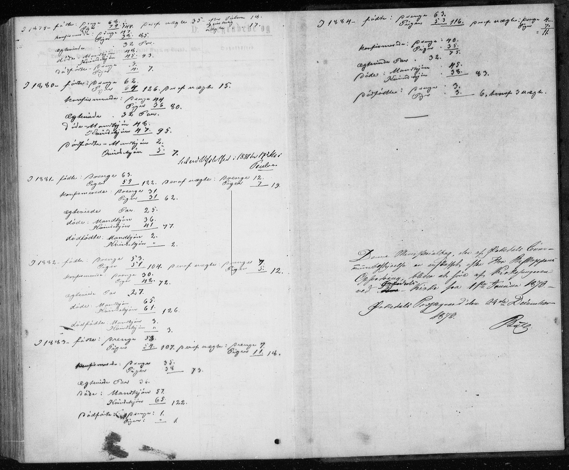 Ministerialprotokoller, klokkerbøker og fødselsregistre - Sør-Trøndelag, AV/SAT-A-1456/668/L0817: Klokkerbok nr. 668C06, 1873-1884