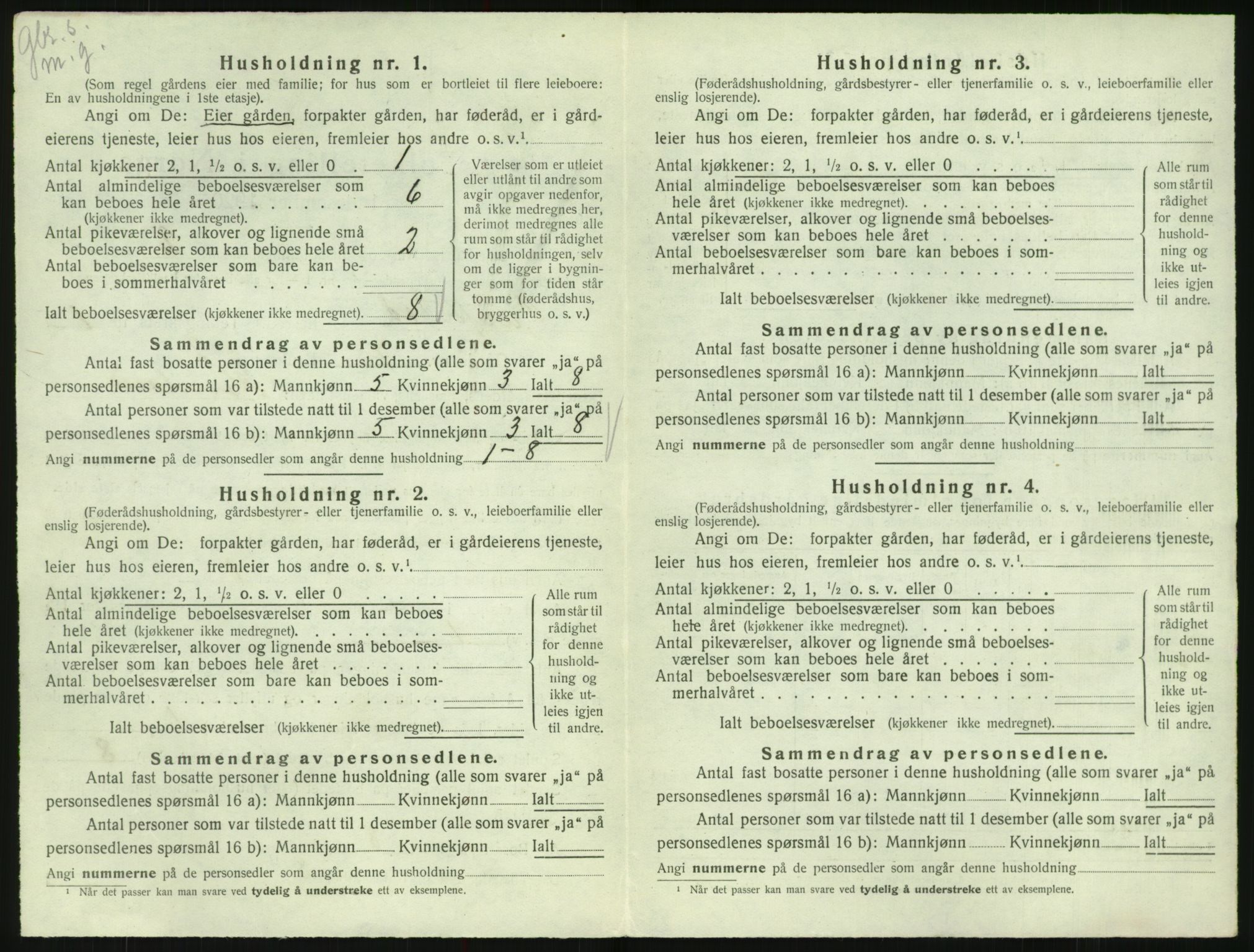 SAK, Folketelling 1920 for 1017 Greipstad herred, 1920, s. 43