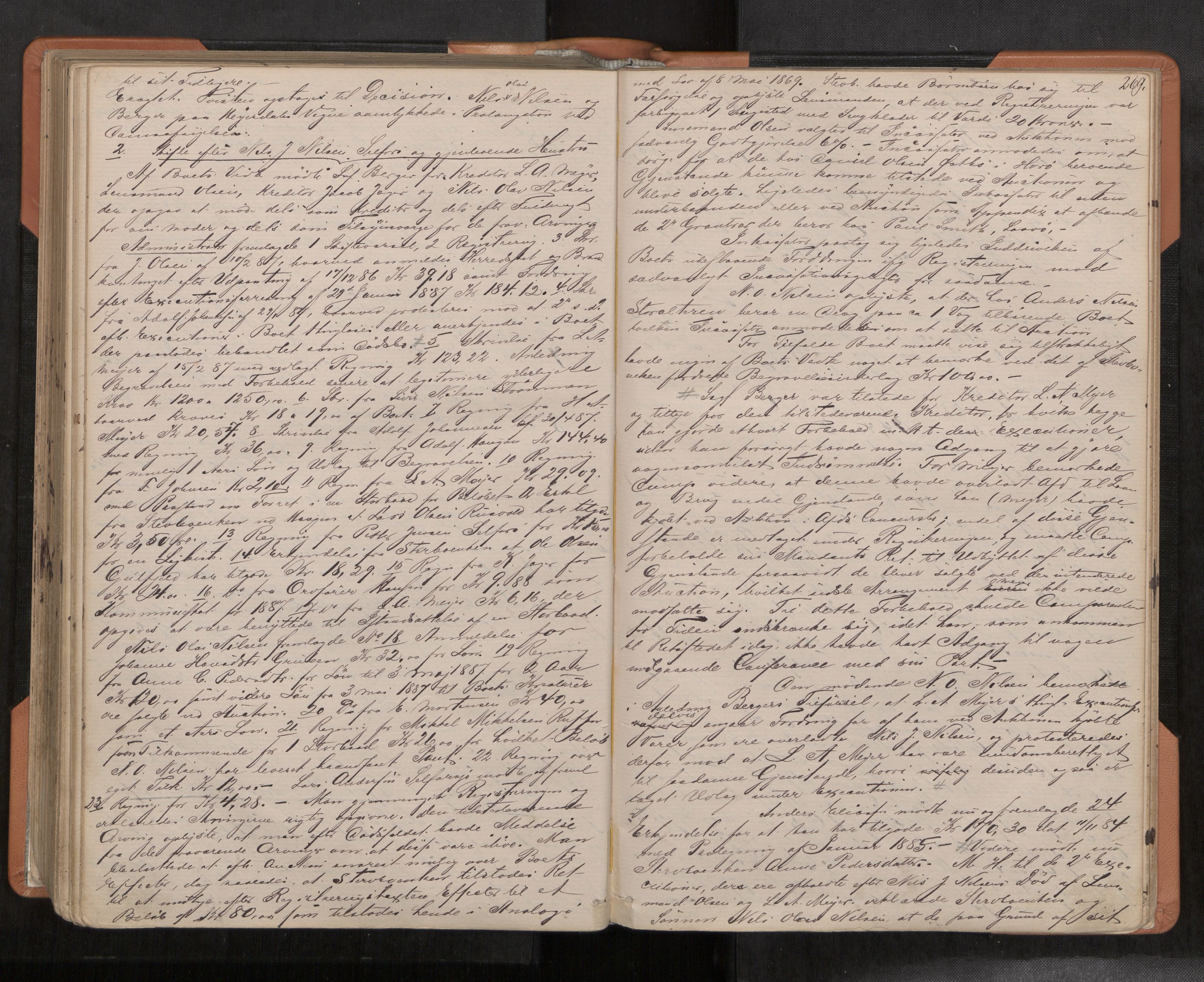 Rana sorenskriveri , AV/SAT-A-1108/1/3/3B/L0003: Skiftebehandlingsprotokoll, 1875-1893, s. 269